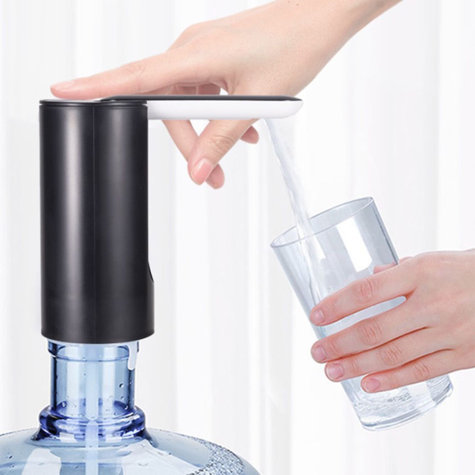 Water Bottle Dispenser Foldable USB Rechargeable Automatic Portable Electric Water Dispenser Pump Black 4W - Image 6