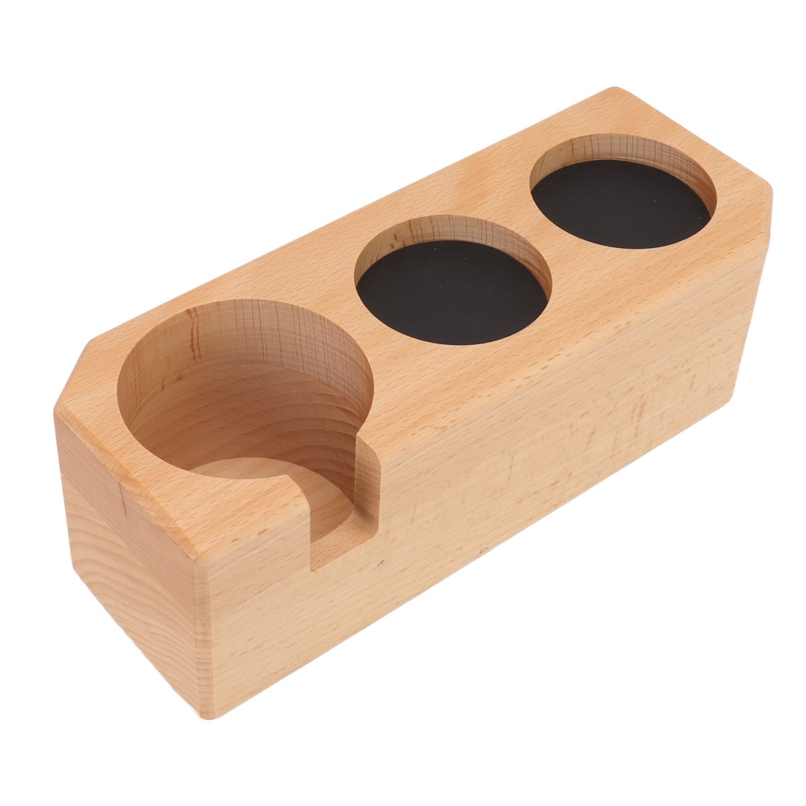 Tamping Station Beech Wood Tamper Mat Stand with Anti Slip Pad for Coffee Bar Accessories L - Image 3