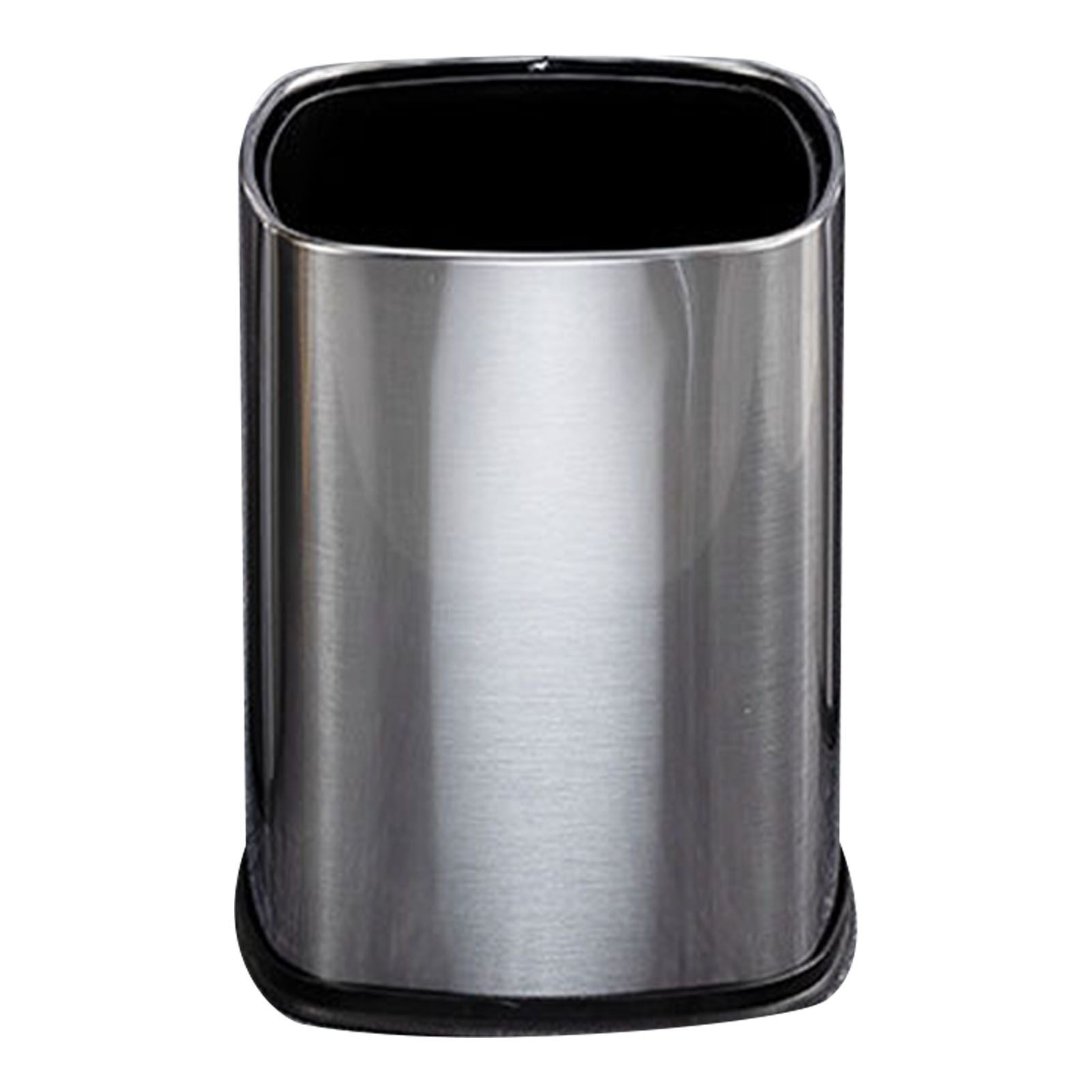 12L Rectangular Trash Can Lidless Living Room Kitchen Office Stainless Steel Dustbin Trash Can - Image 3