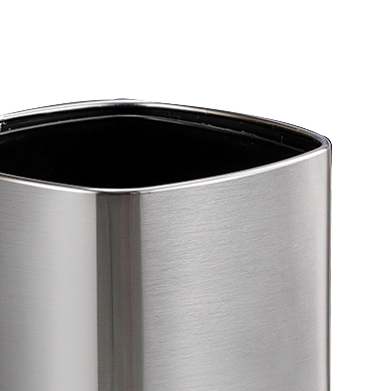 12L Rectangular Trash Can Lidless Living Room Kitchen Office Stainless Steel Dustbin Trash Can - Image 7