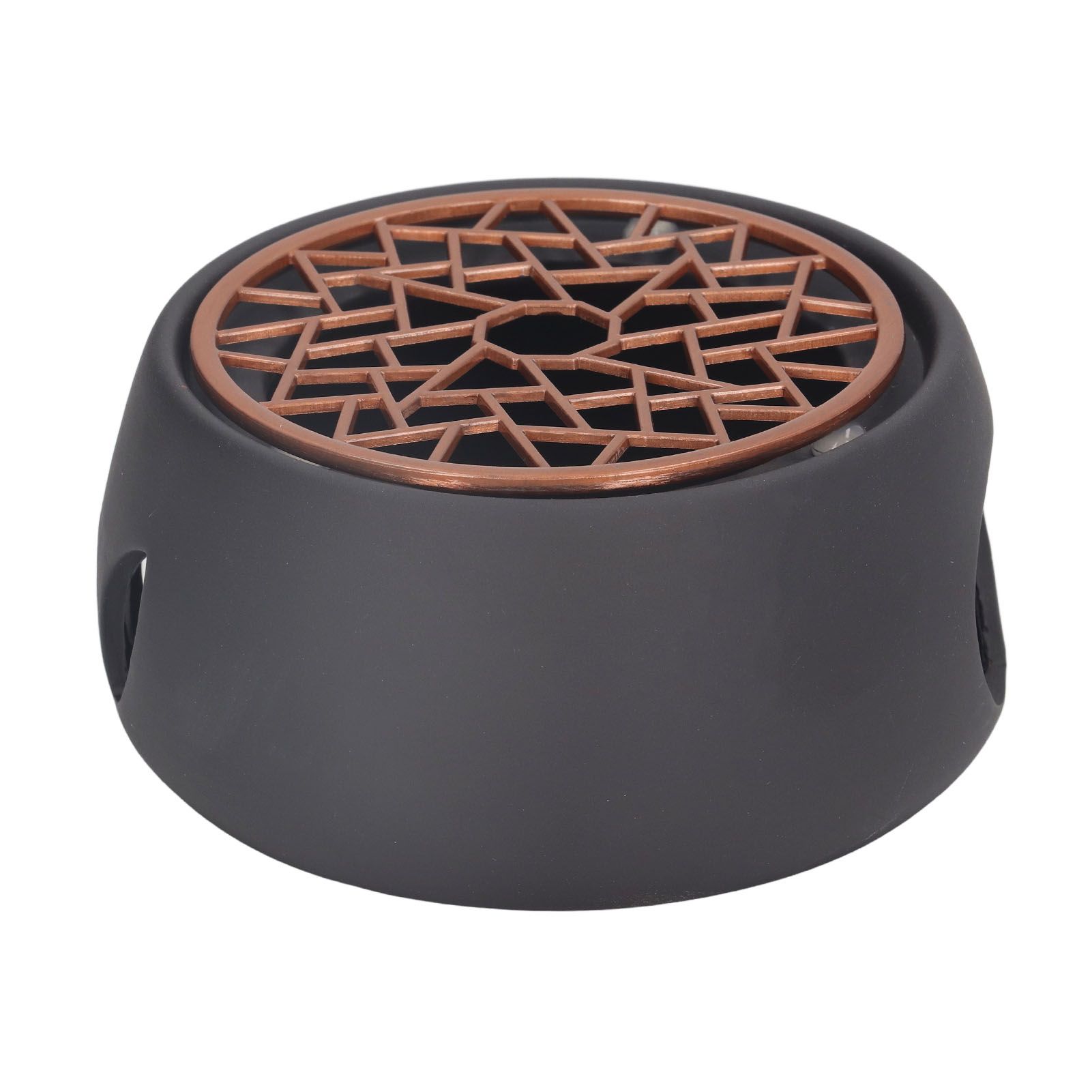 Teapot Warmer Base Ceramic Candle Heater Tea Coffee Milk Light Warmer with Purple Iron Pad for Home Black A Pad - Image 7