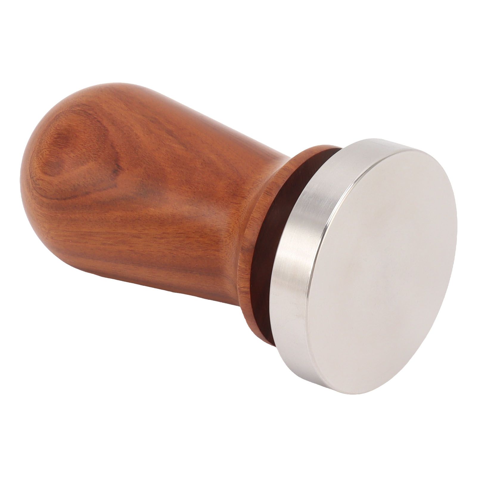 Coffee Tamper with Flat Stainless Steel Base Wooden Handle Coffee Powder Press Tamping Tool 58mm / 2.3in - Image 4