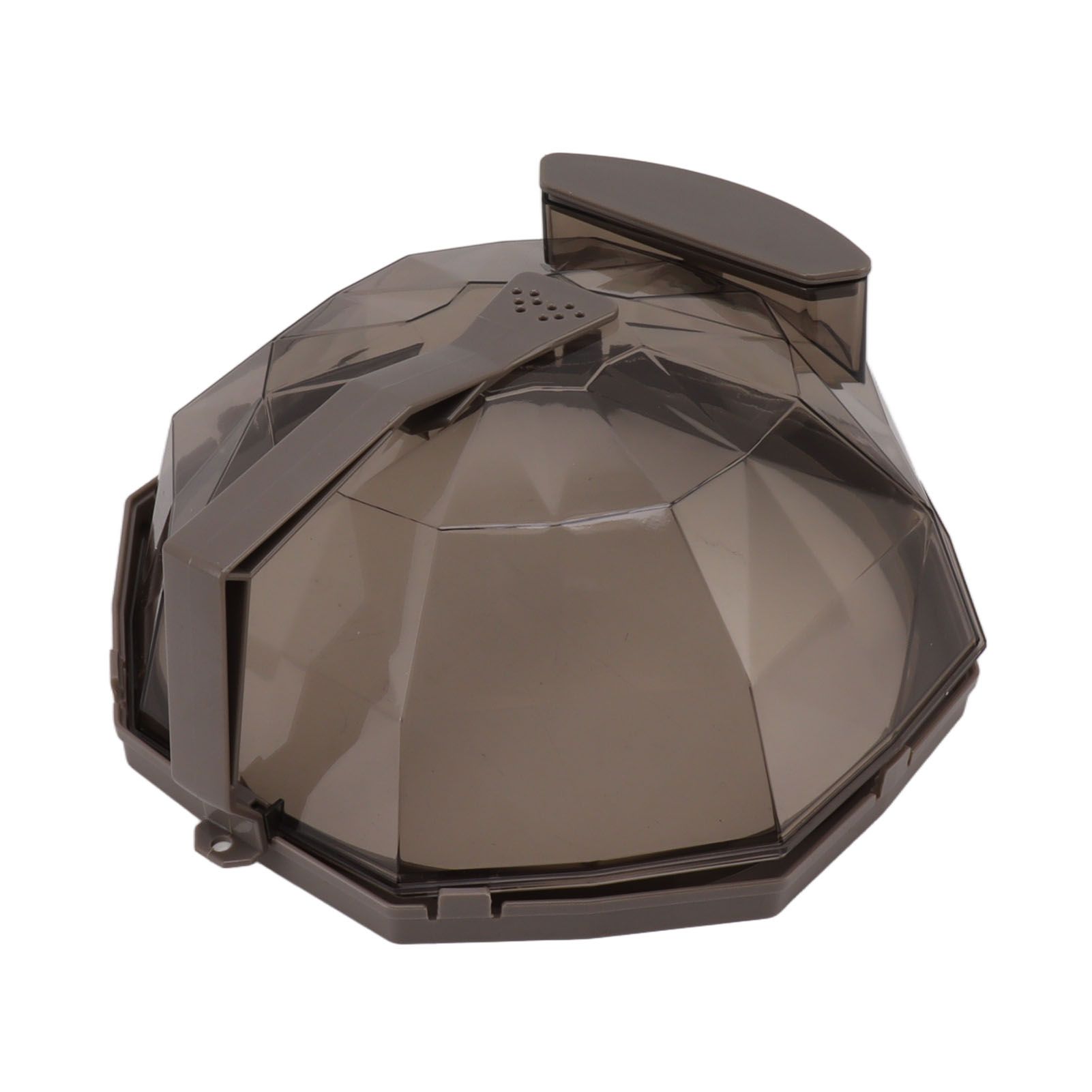 Microwave Splash Heating Cover PC Food Splatter Guard with Extension Handle for Kitchen Cooking Brown - Image 4