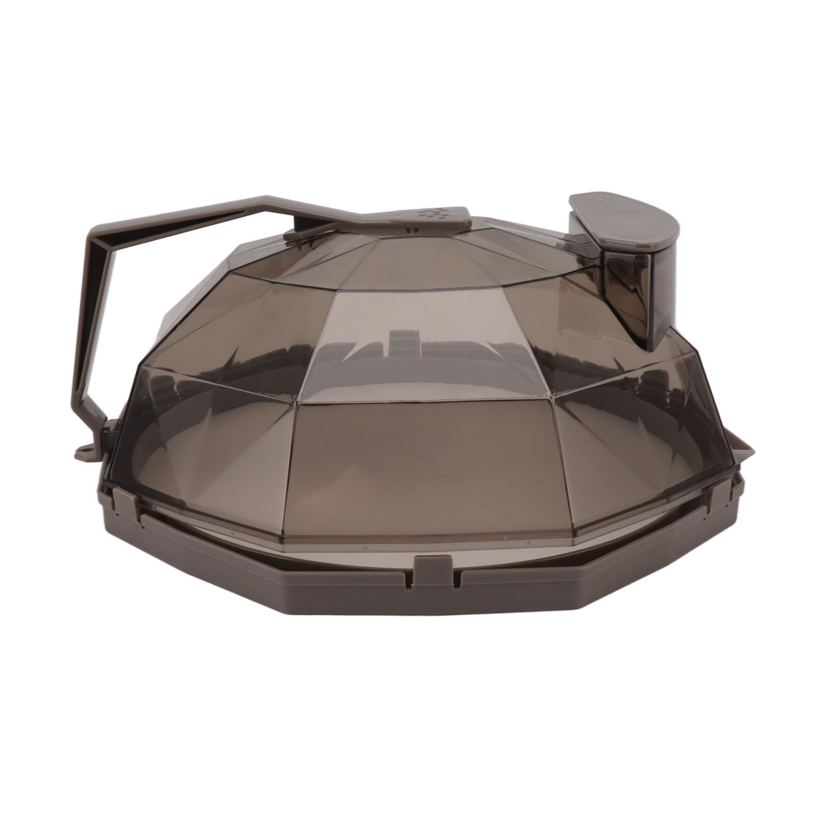 Microwave Splash Heating Cover PC Food Splatter Guard with Extension Handle for Kitchen Cooking Brown - Image 6