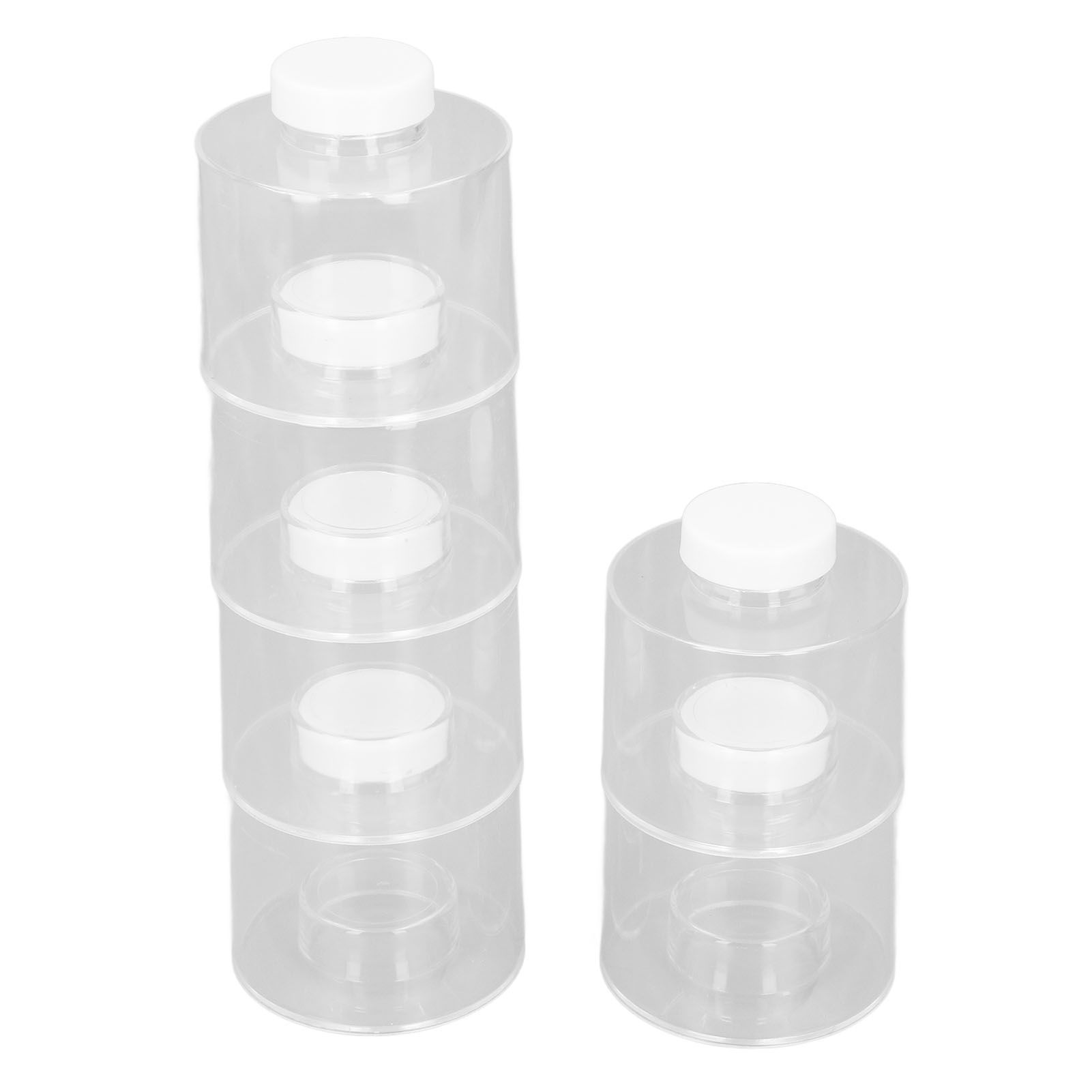 6 Pcs Stackable Spice Pot Spice Tower Spice Color Transparent Pot Seasoning Bottle for Kitchen - Image 7