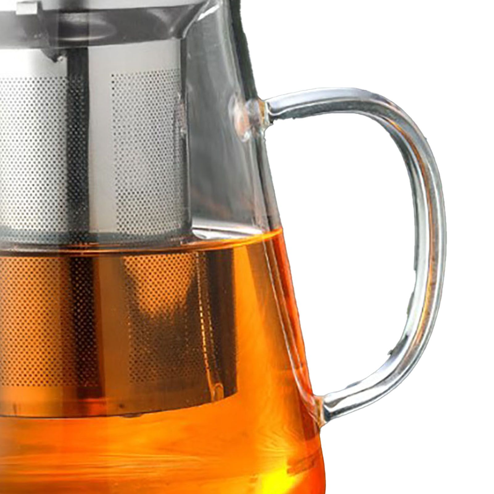 1300ml Glass Teapot Thickened Heat Resistant Clear Ergonomic Handle for Loose Leaf Blooming Tea - Image 3