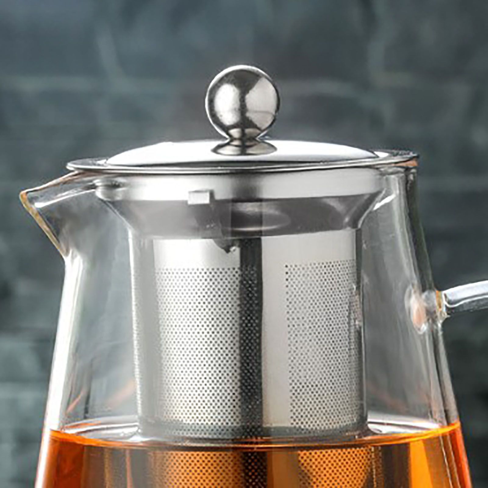 1300ml Glass Teapot Thickened Heat Resistant Clear Ergonomic Handle for Loose Leaf Blooming Tea - Image 6
