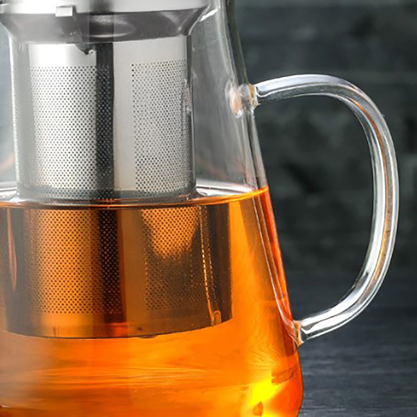 1300ml Glass Teapot Thickened Heat Resistant Clear Ergonomic Handle for Loose Leaf Blooming Tea - Image 8