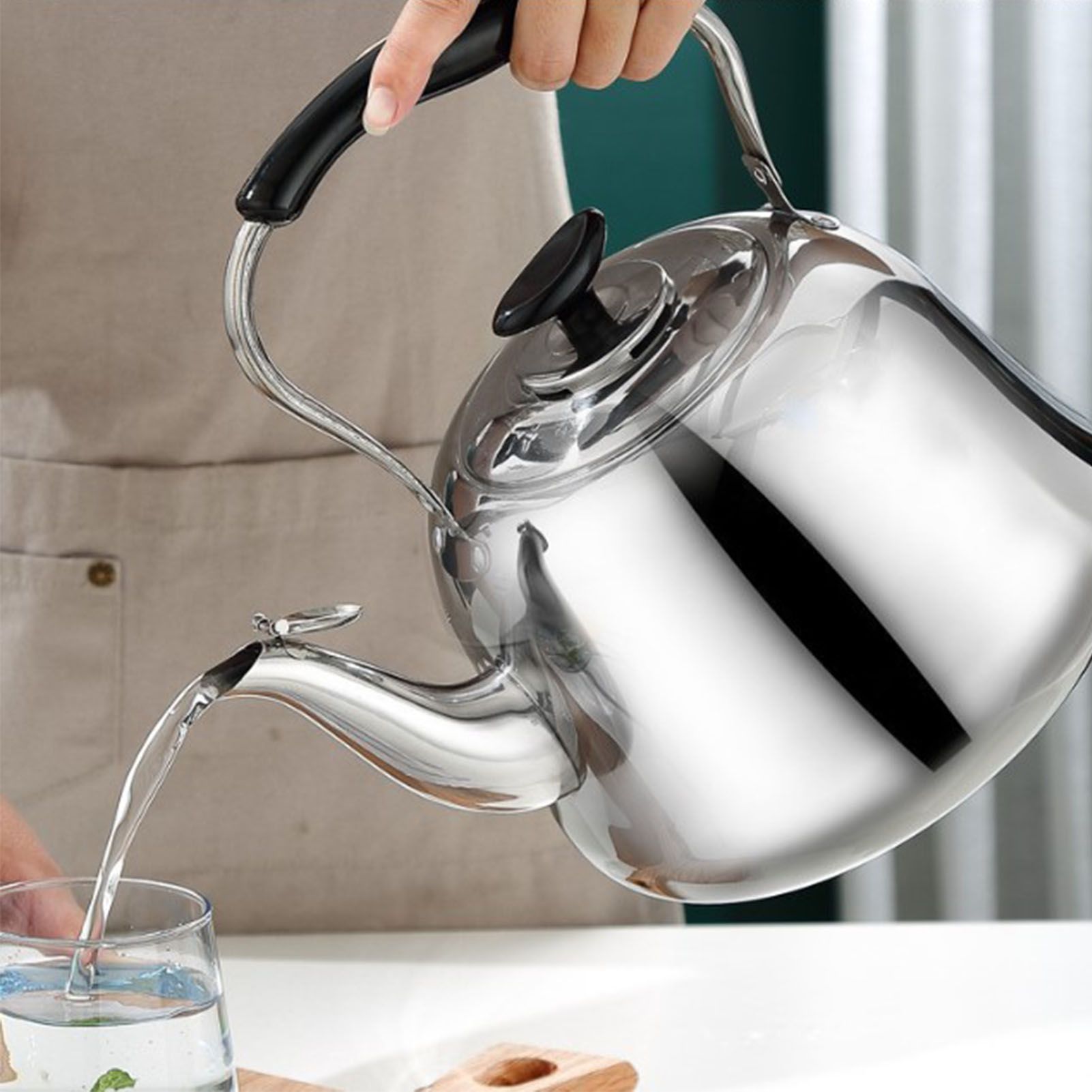 Whistling Kettle Stainless Steel Boiling Audible Alarm Large Opening Stovetop Teapot with Tea Filter 2L - Image 6
