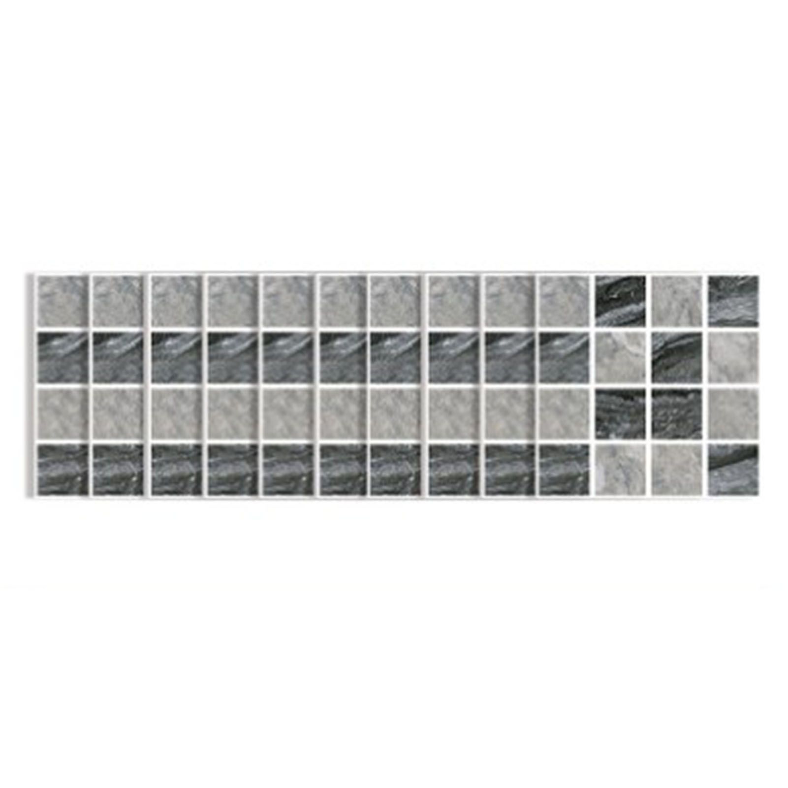 30PCS Mosaic Wallpaper PVC 3D Waterproof Oil Proof Self Adhesive Wall Sticker for Kitchen Countertops Light Grey Lattice - Image 1
