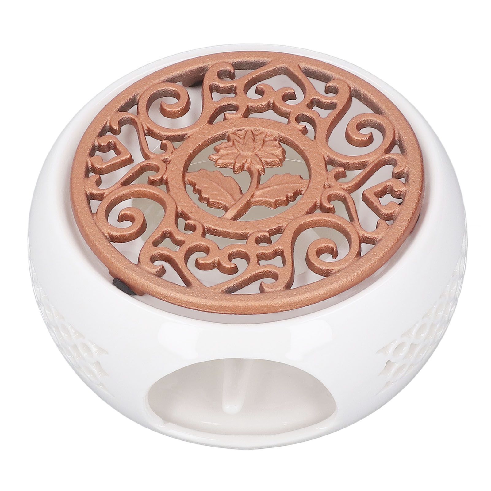 Ceramic Teapot Warmer Hollowed Pad Concave Bottom Practical Multifunction Teapot Heater for Family Office Cafe - Image 5