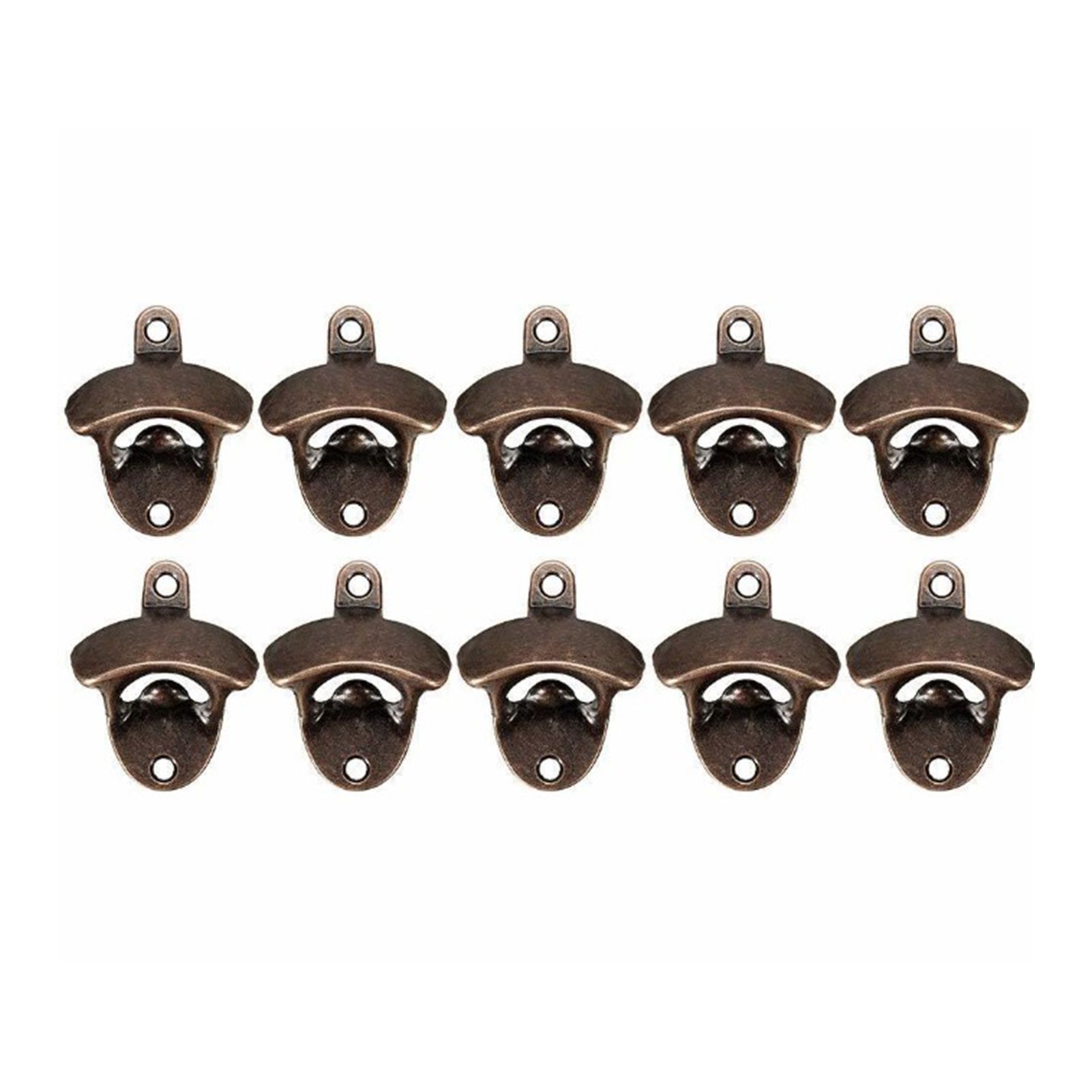 10 Pcs Wall Mount Bottle Opener Vintage Style Rustic Strong Durable Metal Beer Cap Opener for Bar Restaurant Home - Image 1