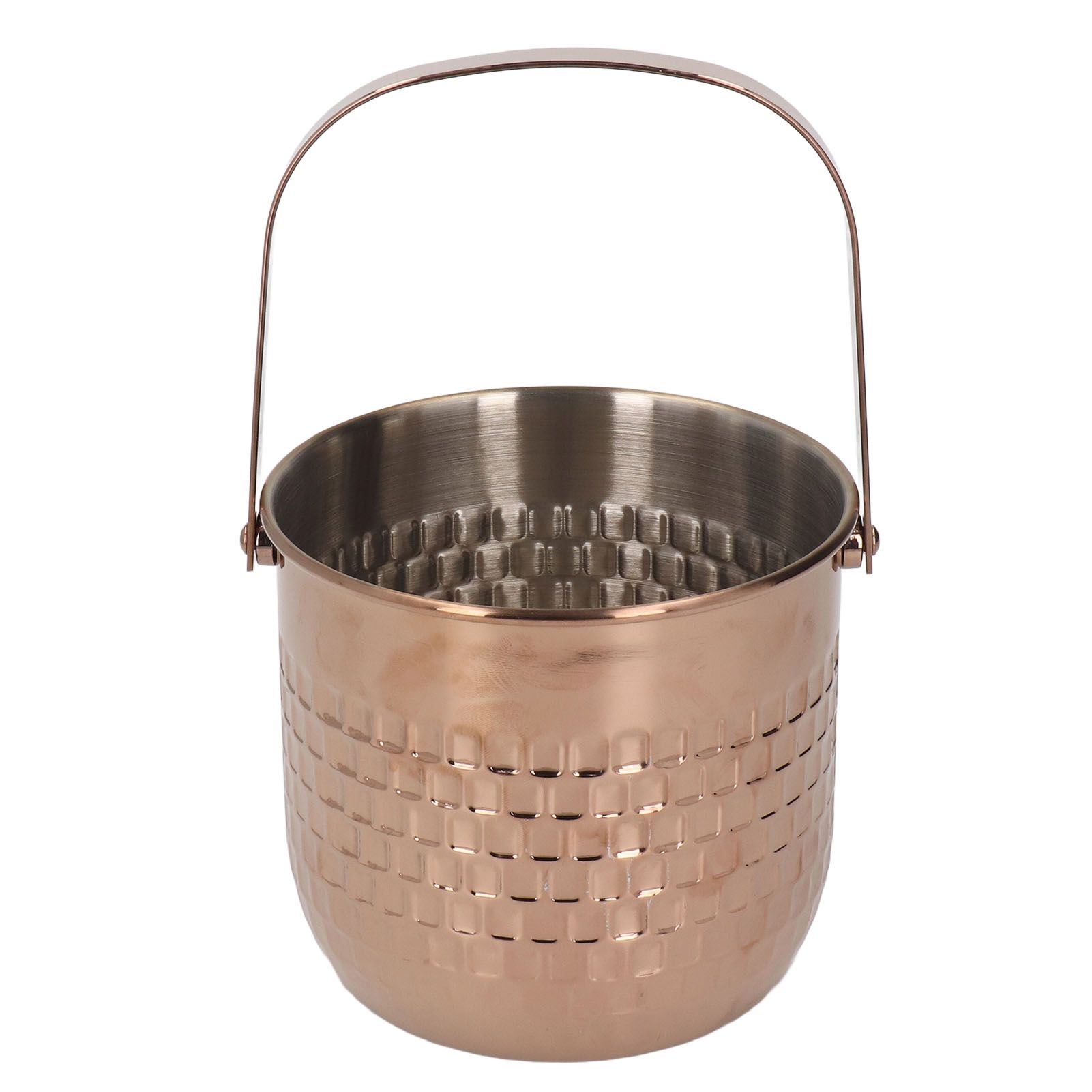 Wine Bucket Double Layer Stainless Steel Insulated Ice Wine Bucket for KTV Bar Dinner Party Rose Gold - Image 1