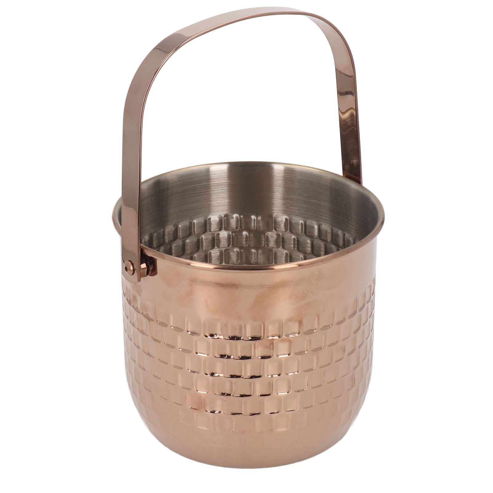 Wine Bucket Double Layer Stainless Steel Insulated Ice Wine Bucket for KTV Bar Dinner Party Rose Gold - Image 2