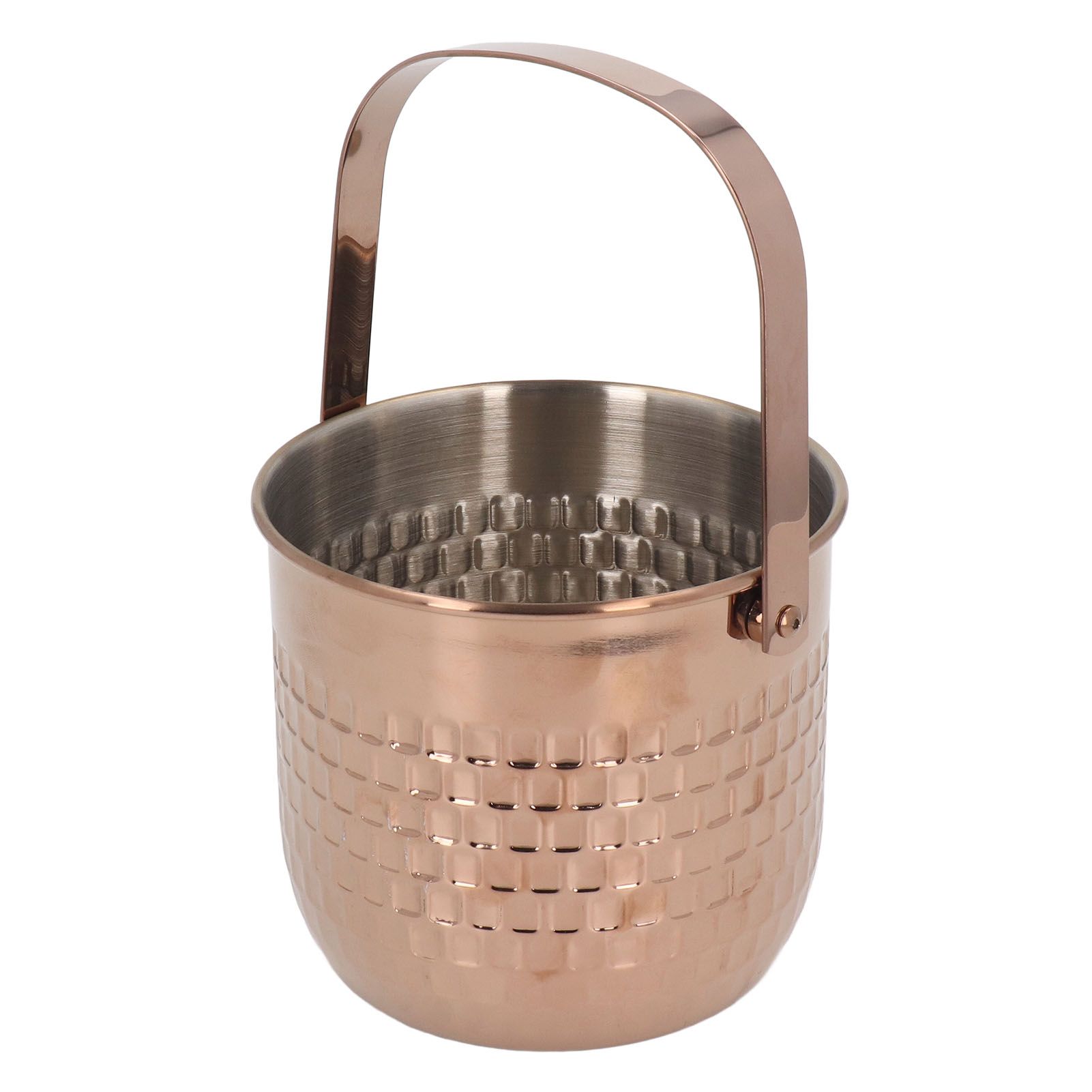 Wine Bucket Double Layer Stainless Steel Insulated Ice Wine Bucket for KTV Bar Dinner Party Rose Gold - Image 3