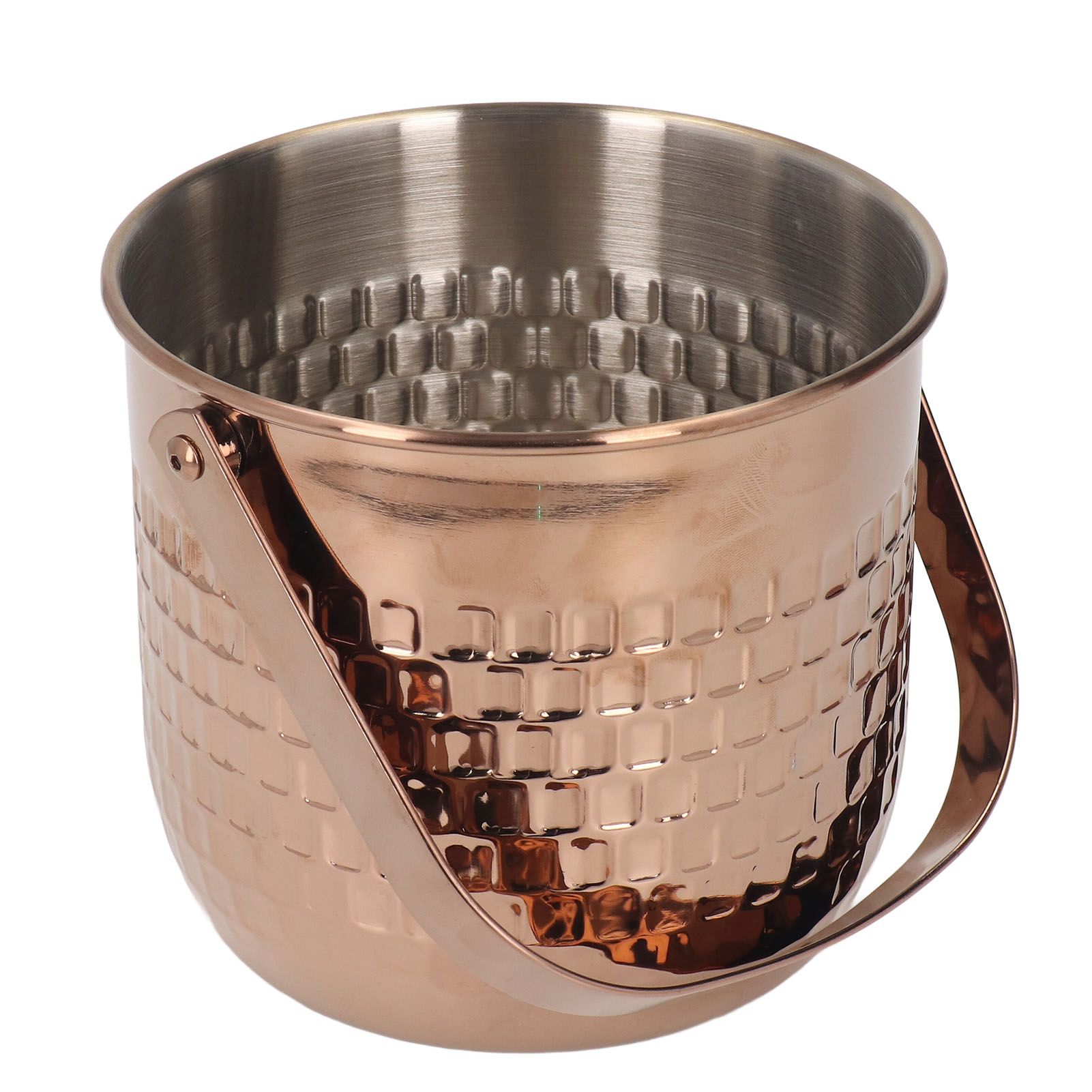 Wine Bucket Double Layer Stainless Steel Insulated Ice Wine Bucket for KTV Bar Dinner Party Rose Gold - Image 4
