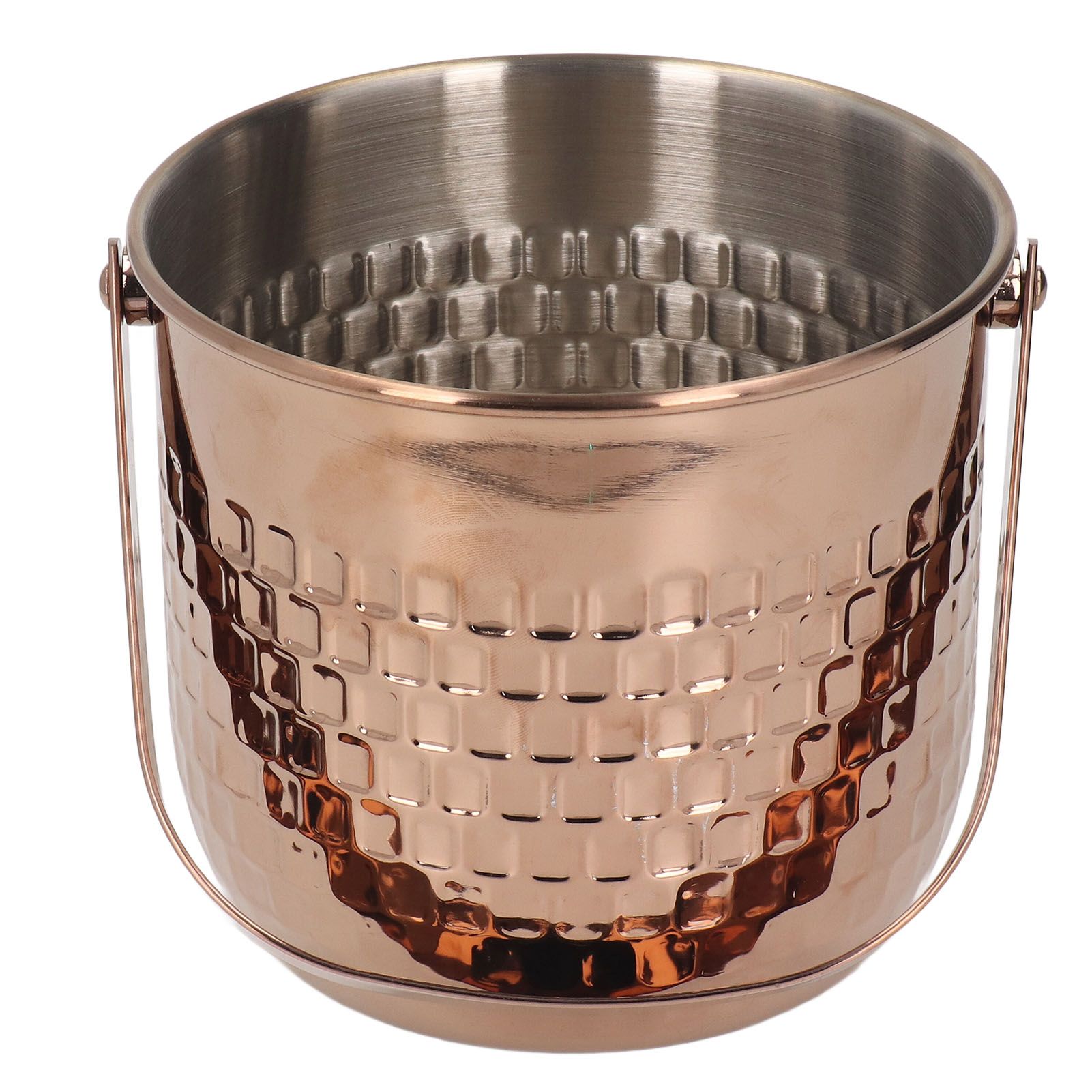 Wine Bucket Double Layer Stainless Steel Insulated Ice Wine Bucket for KTV Bar Dinner Party Rose Gold - Image 5