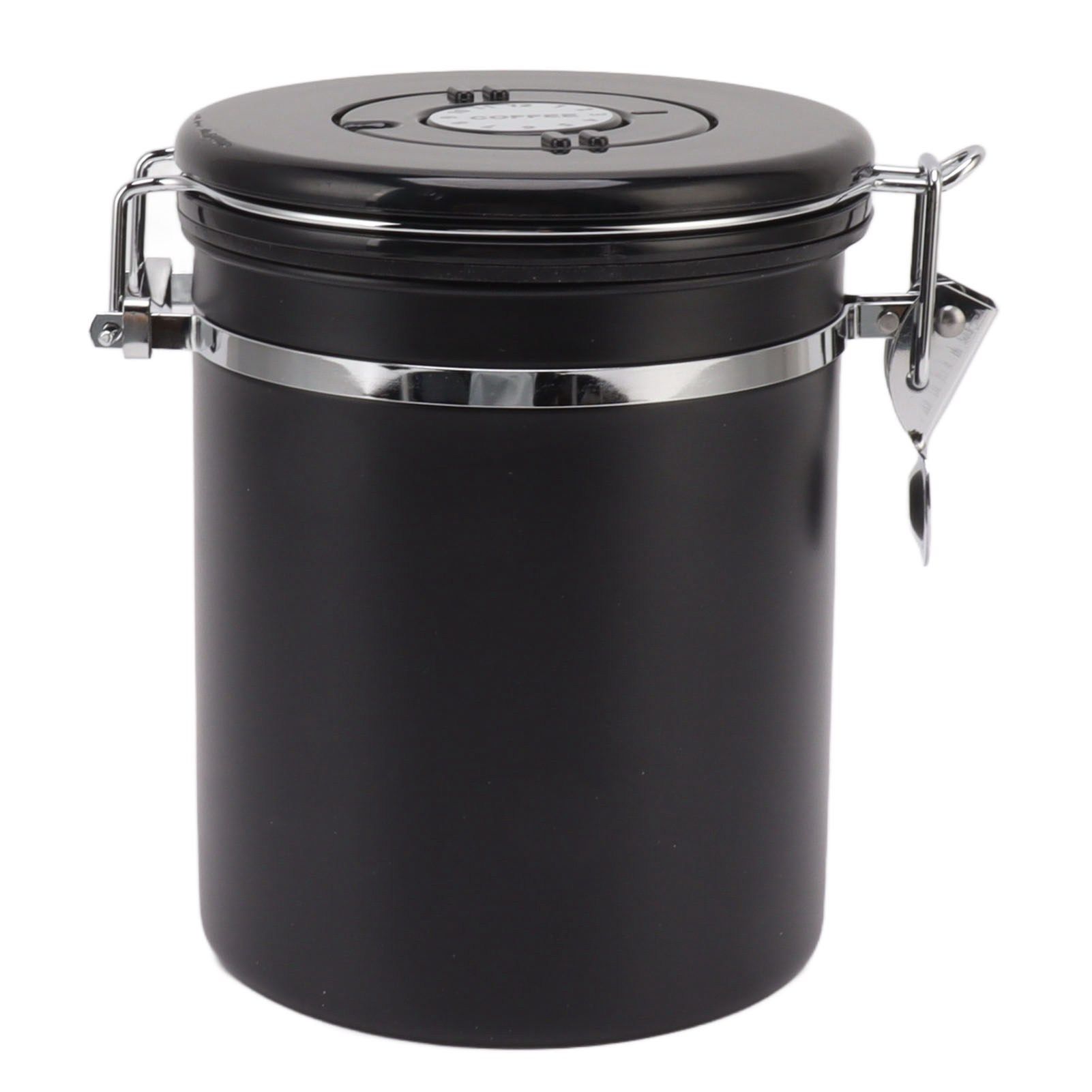 Coffee Bean Storage Container 304 Stainless Steel Exhaust Valve Coffee Bean Sealed Tank with Date Tracker and Scoop 1.2L (12x12cm / 4.7x4.7in) - Image 8