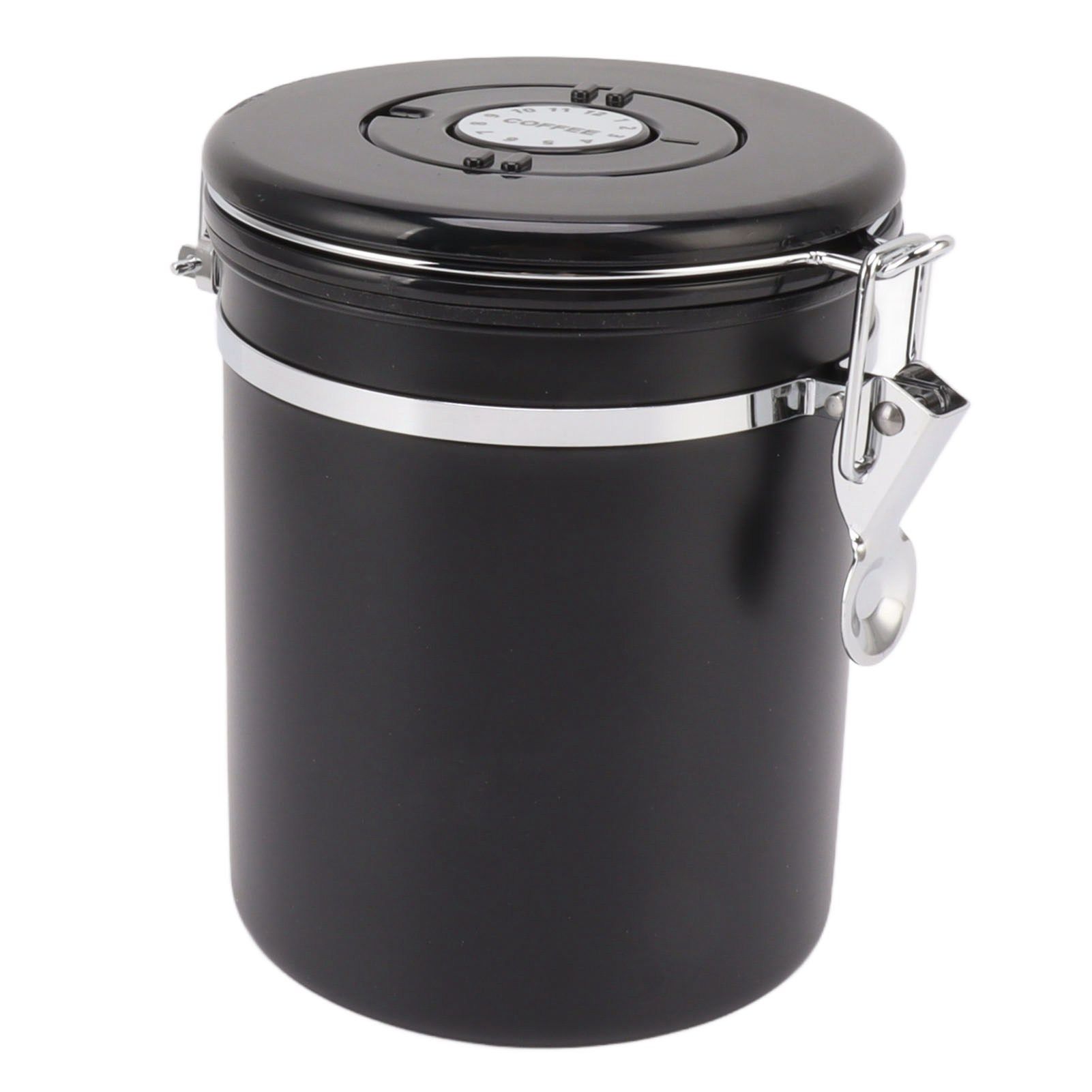 Coffee Bean Storage Container 304 Stainless Steel Exhaust Valve Coffee Bean Sealed Tank with Date Tracker and Scoop 1.8L (12x18cm / 4.7x7.1in) - Image 4