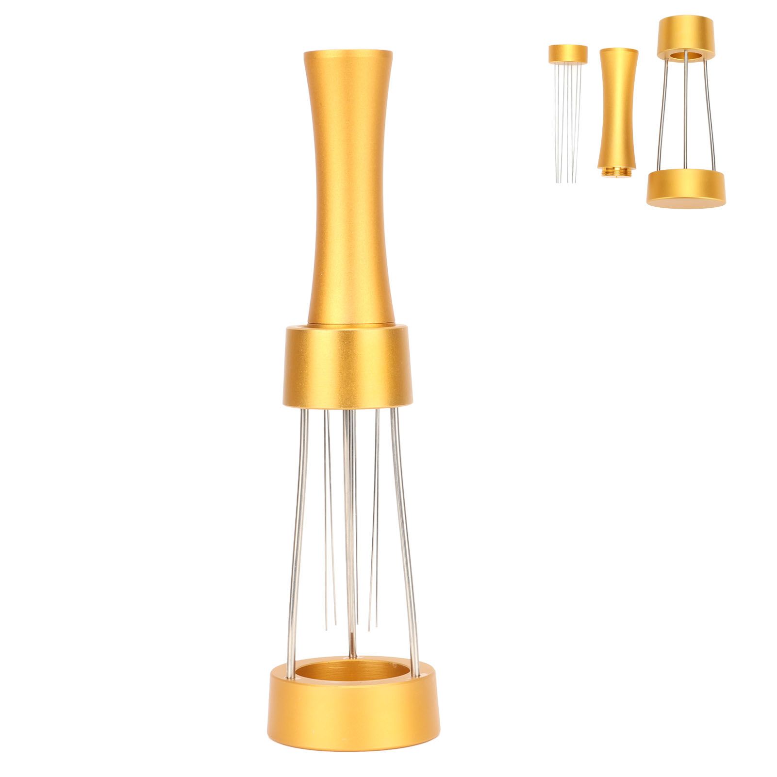 Coffee Stirrer Distributor Needle Stainless Steel Coffee Stirring Powder Needle Distributor Gold - Image 1