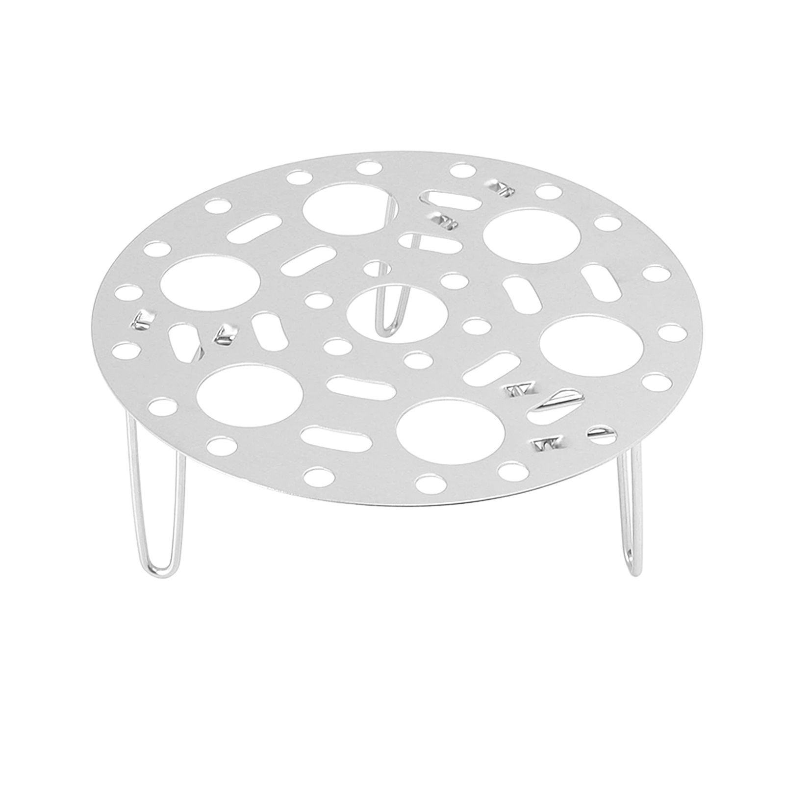 Steaming Rack Stainless Foldable Multi Function Steel Steaming Tray Dumplings Egg Steaming Tool for Home Restaurant Silver - Image 1