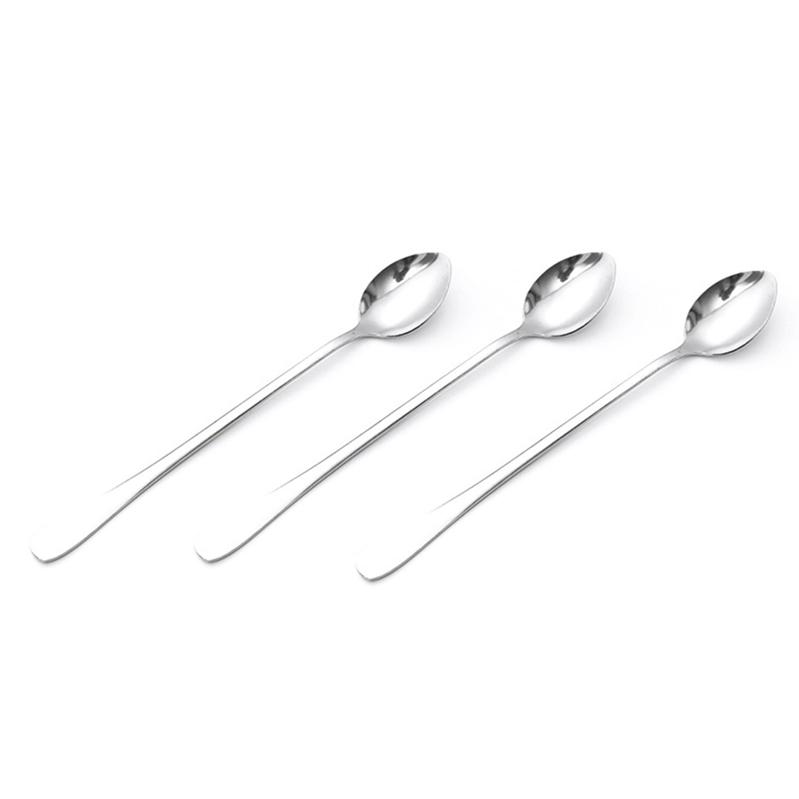3Pcs Stainless Steel Long Handle Spoon Coffee Ice Tea Ice Cream Spoon for Bar Home Party Pointed Head - Image 4