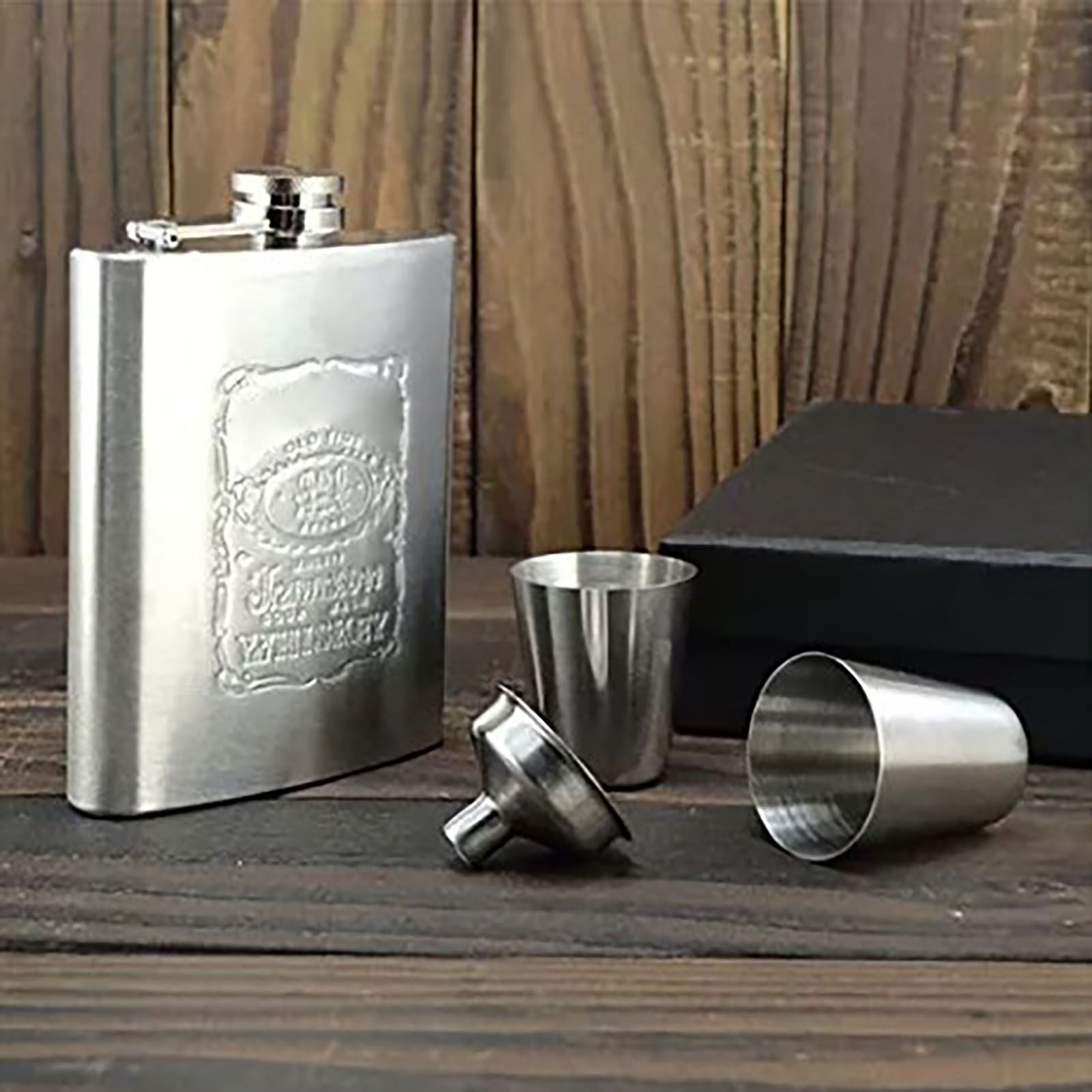 Hip Flask Portable Leak Proof Stainless Steel Whisky Hip Flask with Funnel for Hiking Climbing Fishing Camping 7oz - Image 8