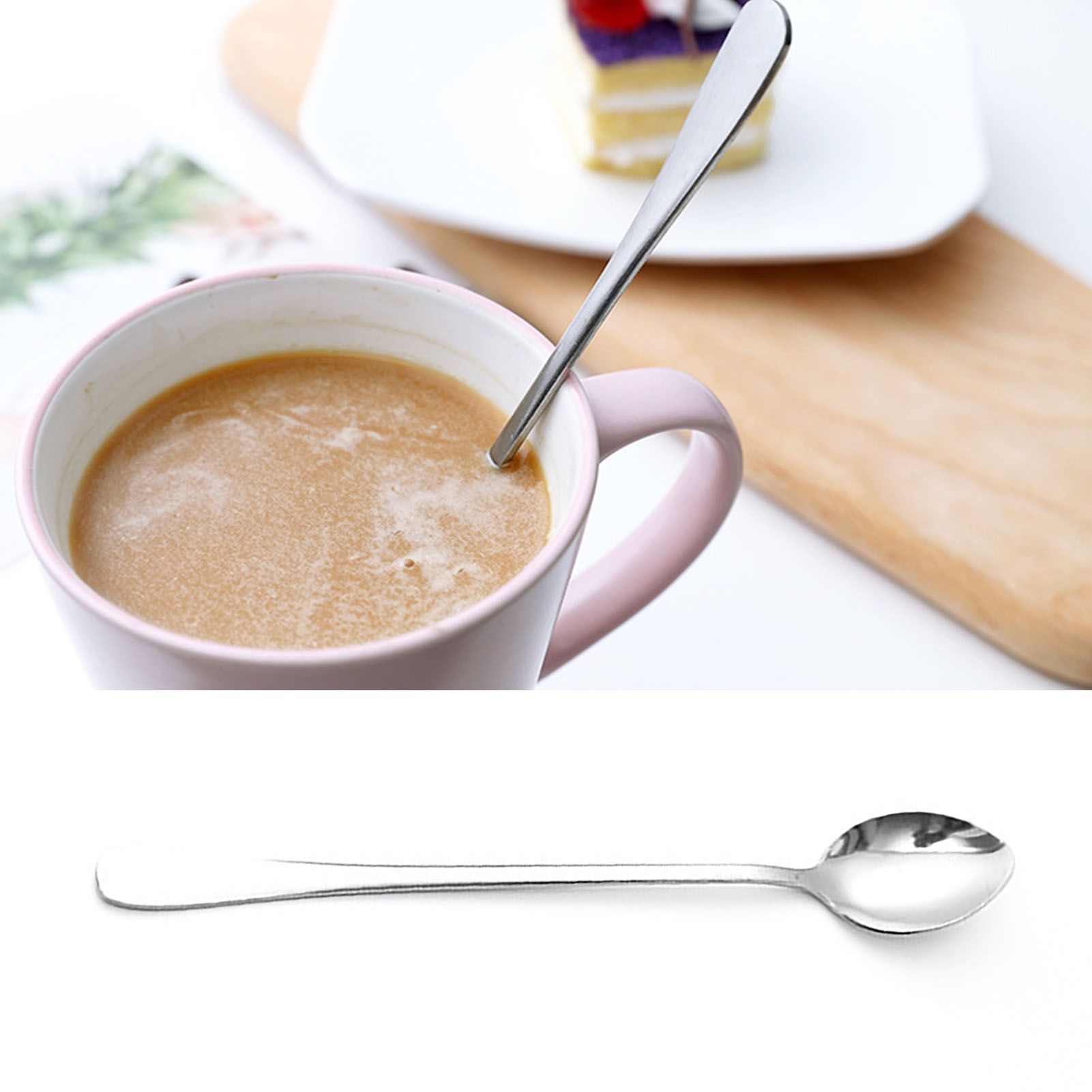 Long Handle Spoons Stainless Steel Elegant Multi Functional Stirring Spoons for Coffee Tea Dessert 3pcs Pointed Head - Image 6