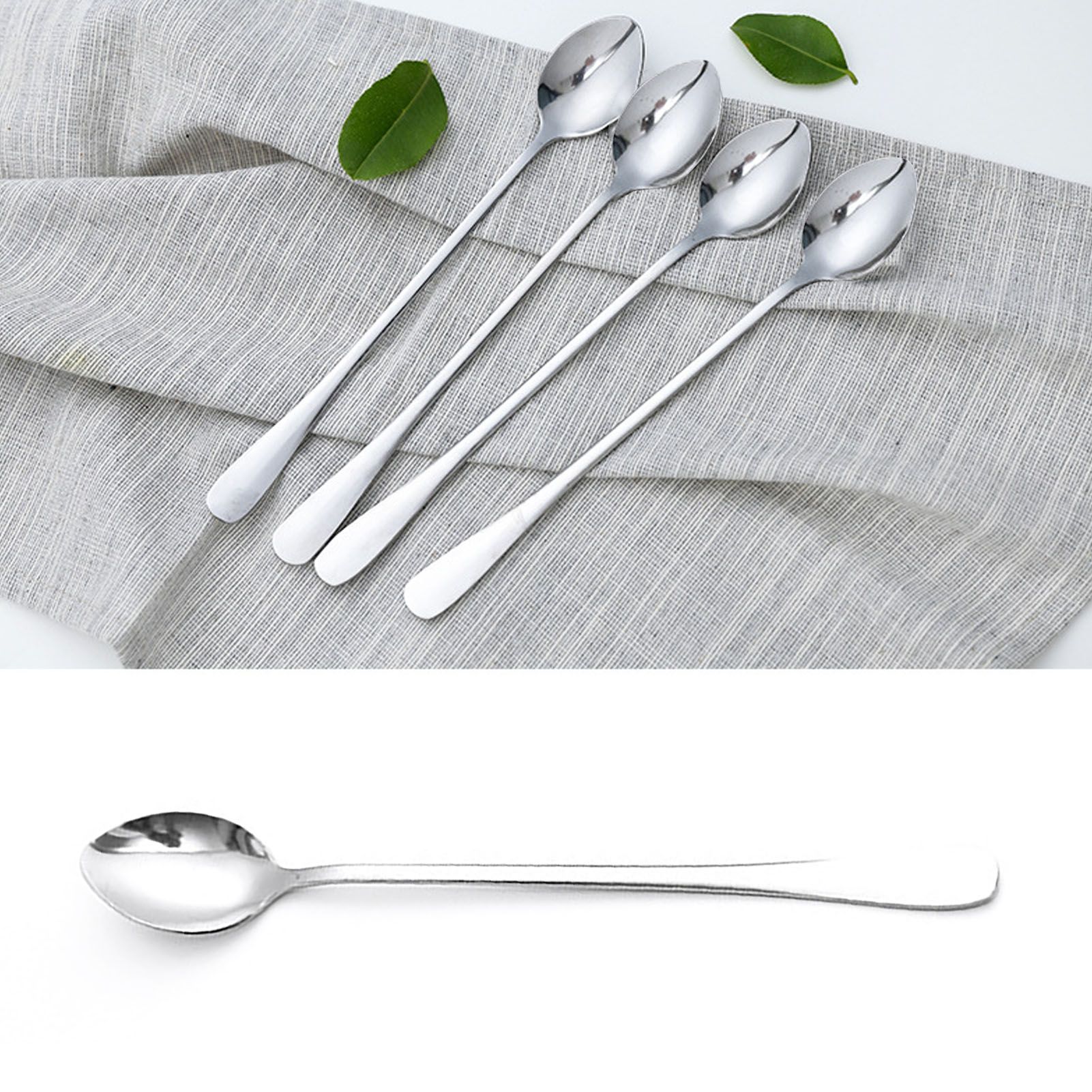 Long Handle Spoons Stainless Steel Elegant Multi Functional Stirring Spoons for Coffee Tea Dessert 3pcs Pointed Head - Image 7