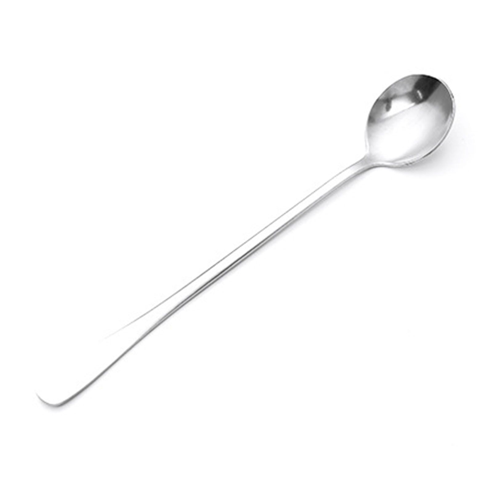 Long Handle Spoons Stainless Steel Elegant Multi Functional Stirring Spoons for Coffee Tea Dessert 3pcs Round Head - Image 4