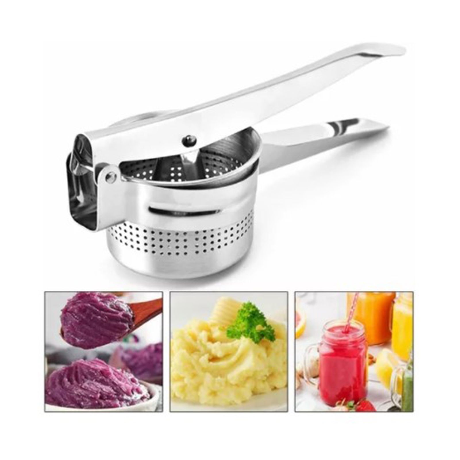 Manual Fruit Juicer Stainless Steel Hand Press Juices Extractor Fruit Juices Squeezer for Vegetable Fruit - Image 1