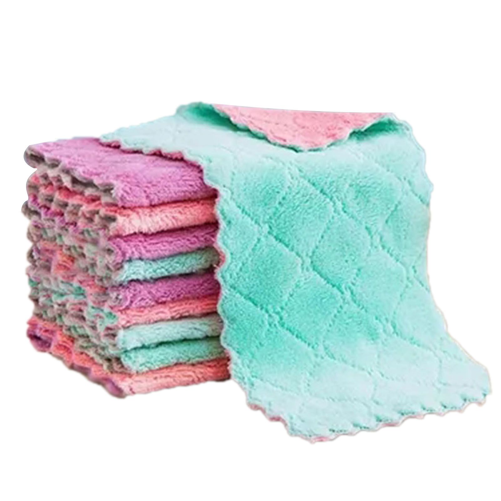 20Pcs Lint Free Kitchen Cleaning Cloth Dish Towels Double Sided Water Absorption Microfiber Dish Cloths - Image 1