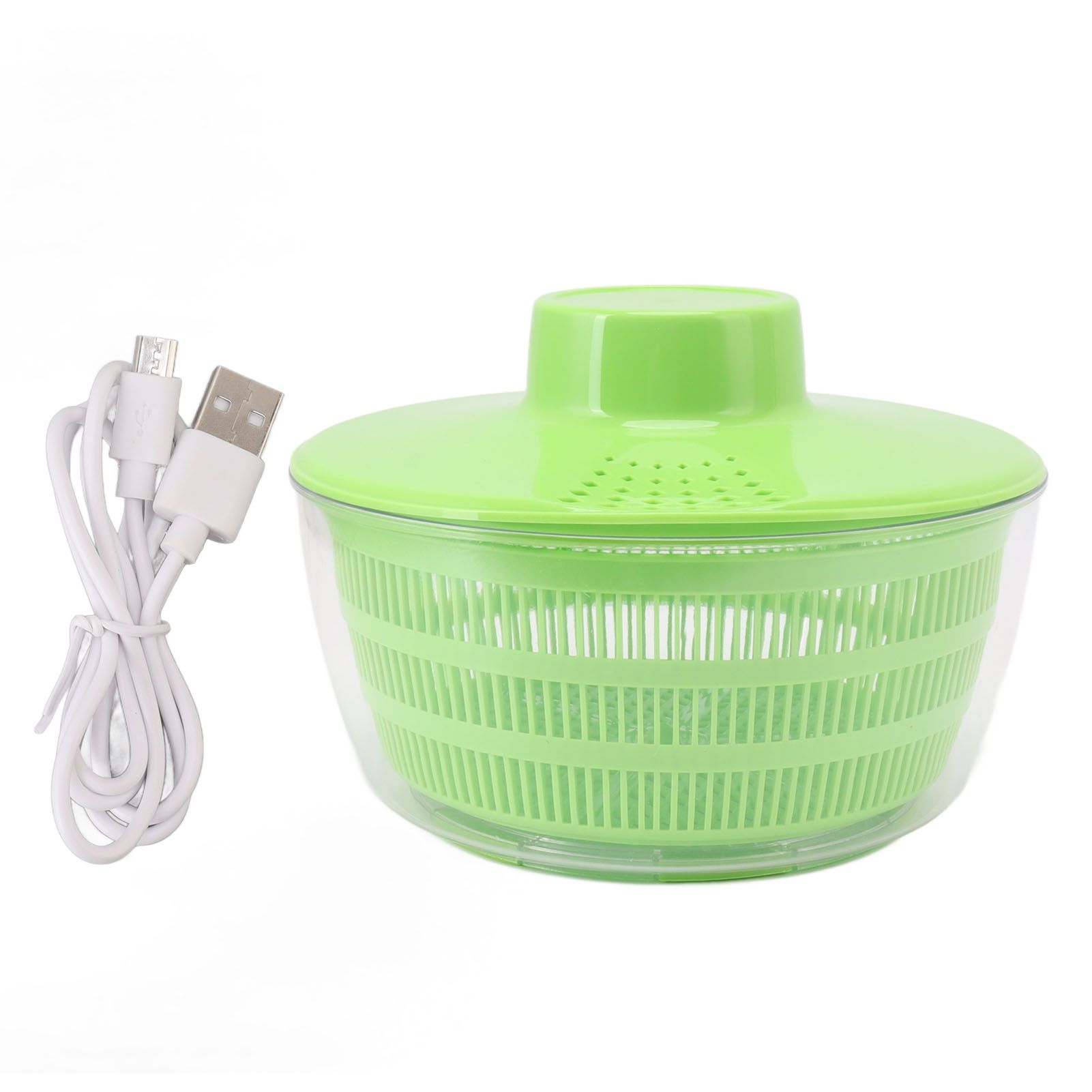 Electric Drainer Double Layer Multifunctional Automatic Food Spinner Household Kitchenware for Vegetable Washing Fruit Salad - Image 1