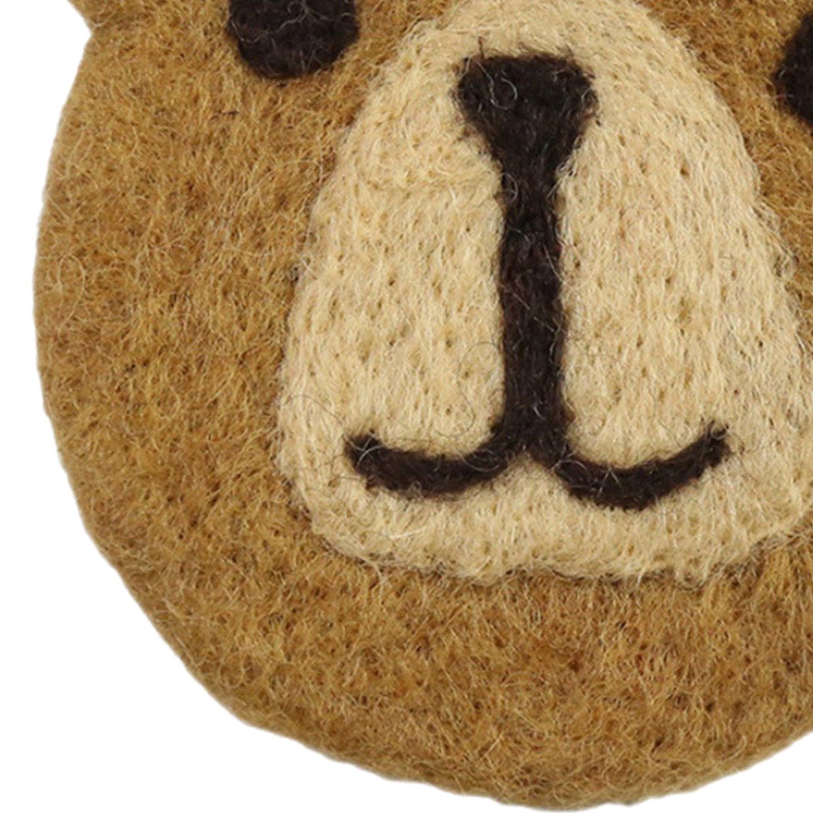 Bear Wool Felt Coaster Cute Soft Insulated Anti Slip Decorative Drink Coaster for Coffee Brown Free Size - Image 8