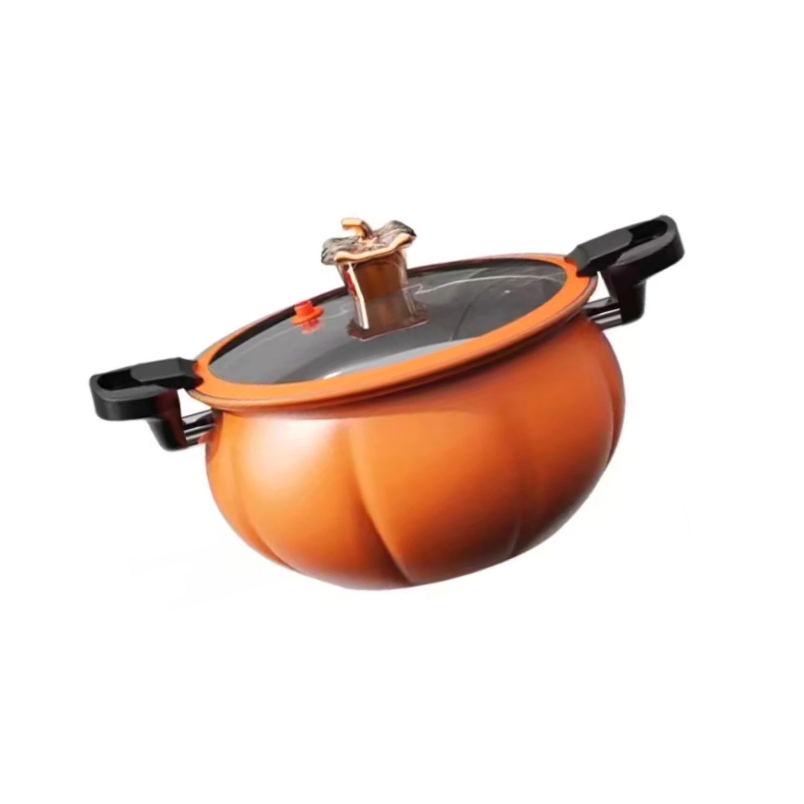 Medical Stone Soup Pot Large Capacity Excellent Sealing Saucepan Anti Scald Silicone Cover Multi Purpose Stockpot Orange 24cm/9.4in - Image 2