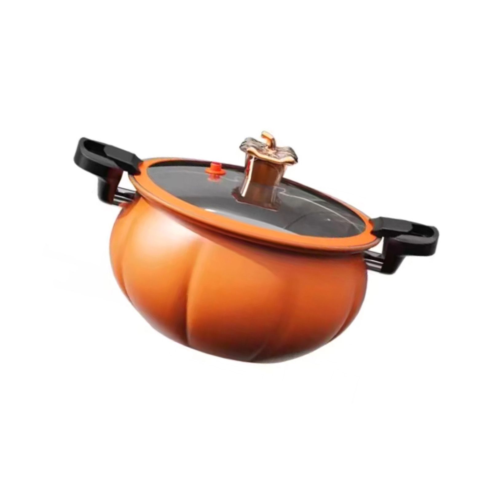 Medical Stone Soup Pot Large Capacity Excellent Sealing Saucepan Anti Scald Silicone Cover Multi Purpose Stockpot Orange 24cm/9.4in - Image 3