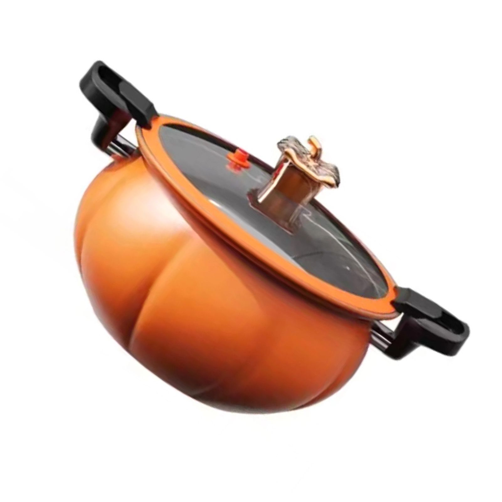Medical Stone Soup Pot Large Capacity Excellent Sealing Saucepan Anti Scald Silicone Cover Multi Purpose Stockpot Orange 24cm/9.4in - Image 4