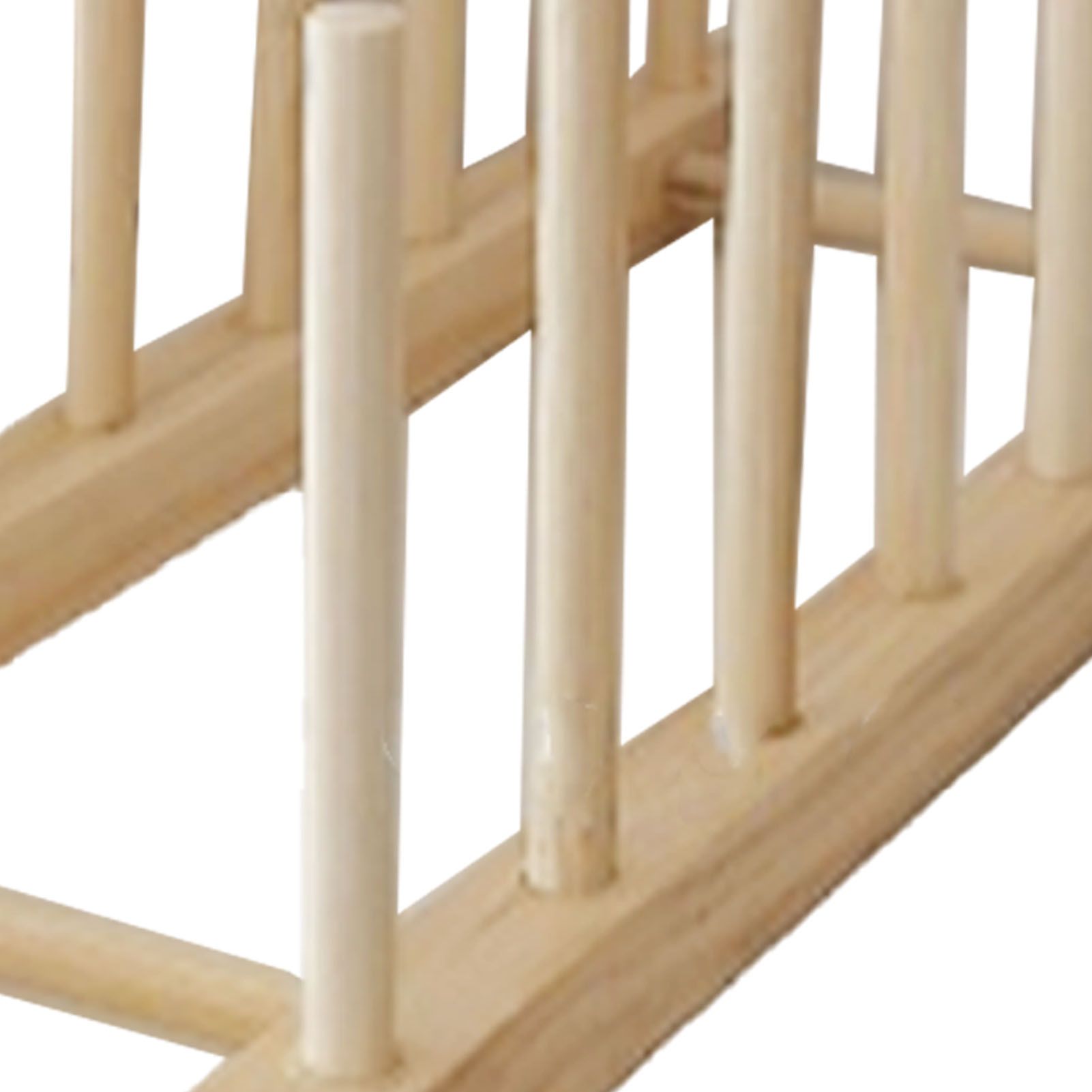 Vertical Wooden Dish Drying Rack 6 Grids Pine Wood Dish Drying Rack with Stable Base for Cups Cutting Boards - Image 6