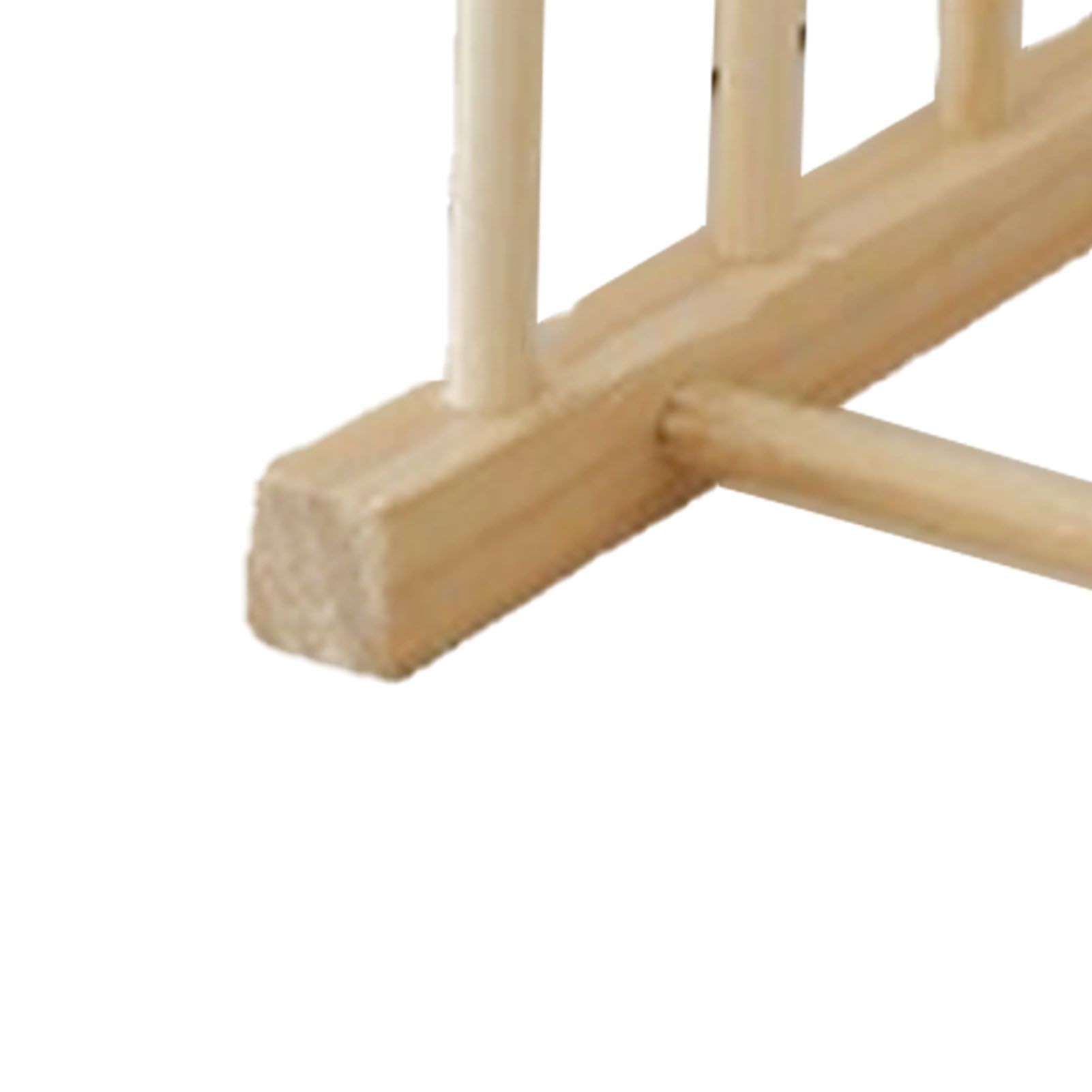 Vertical Wooden Dish Drying Rack 6 Grids Pine Wood Dish Drying Rack with Stable Base for Cups Cutting Boards - Image 7
