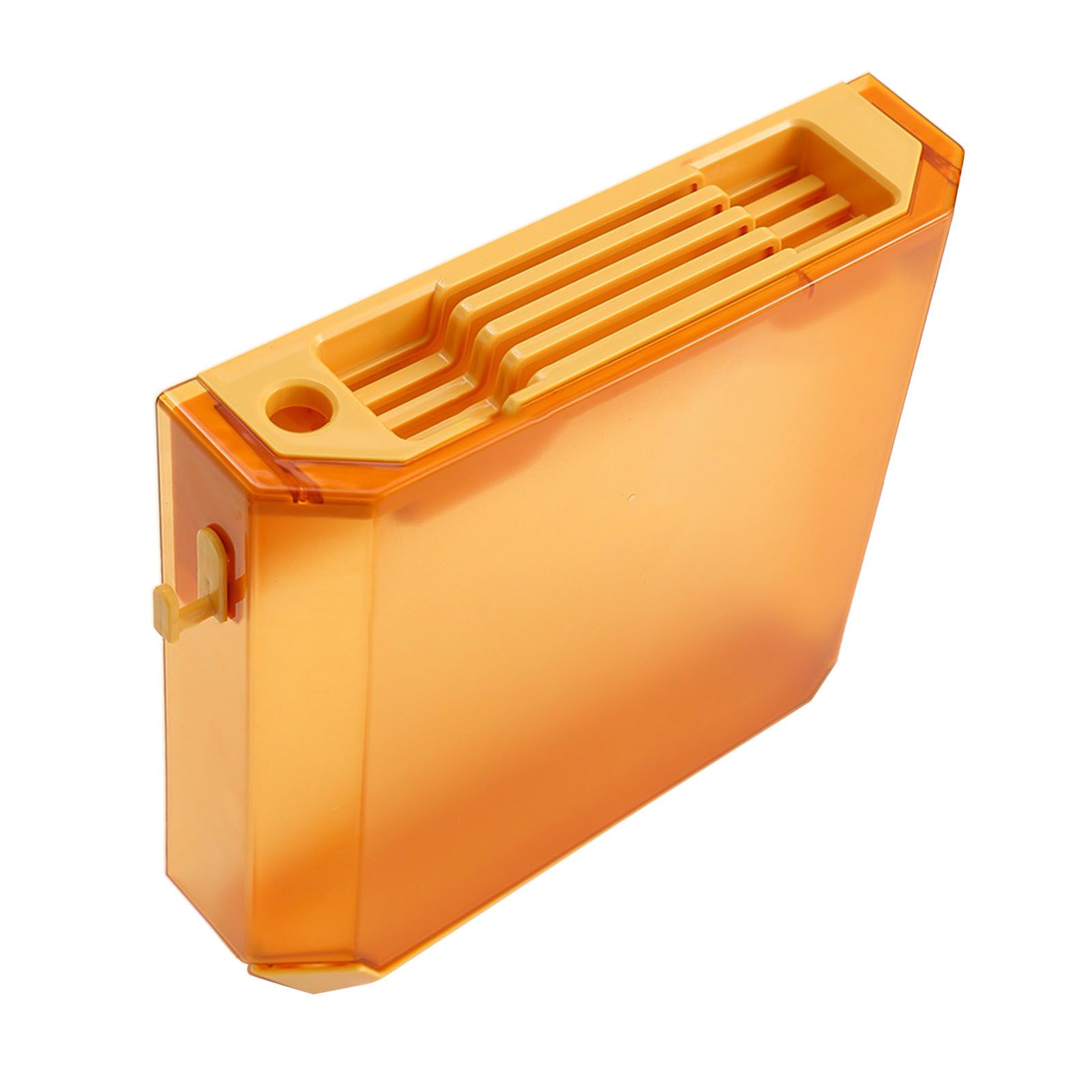 Kitchen Knife Holder Transparent PET Wall Mounted Storage Block Tools Hanging Rack Holder Shelf Yellow - Image 3