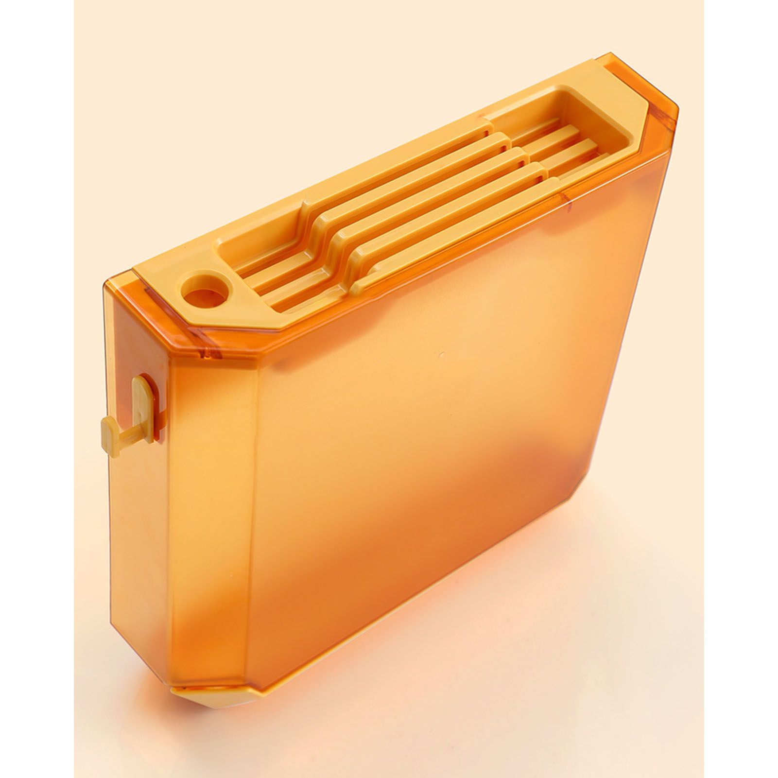Kitchen Knife Holder Transparent PET Wall Mounted Storage Block Tools Hanging Rack Holder Shelf Yellow - Image 7
