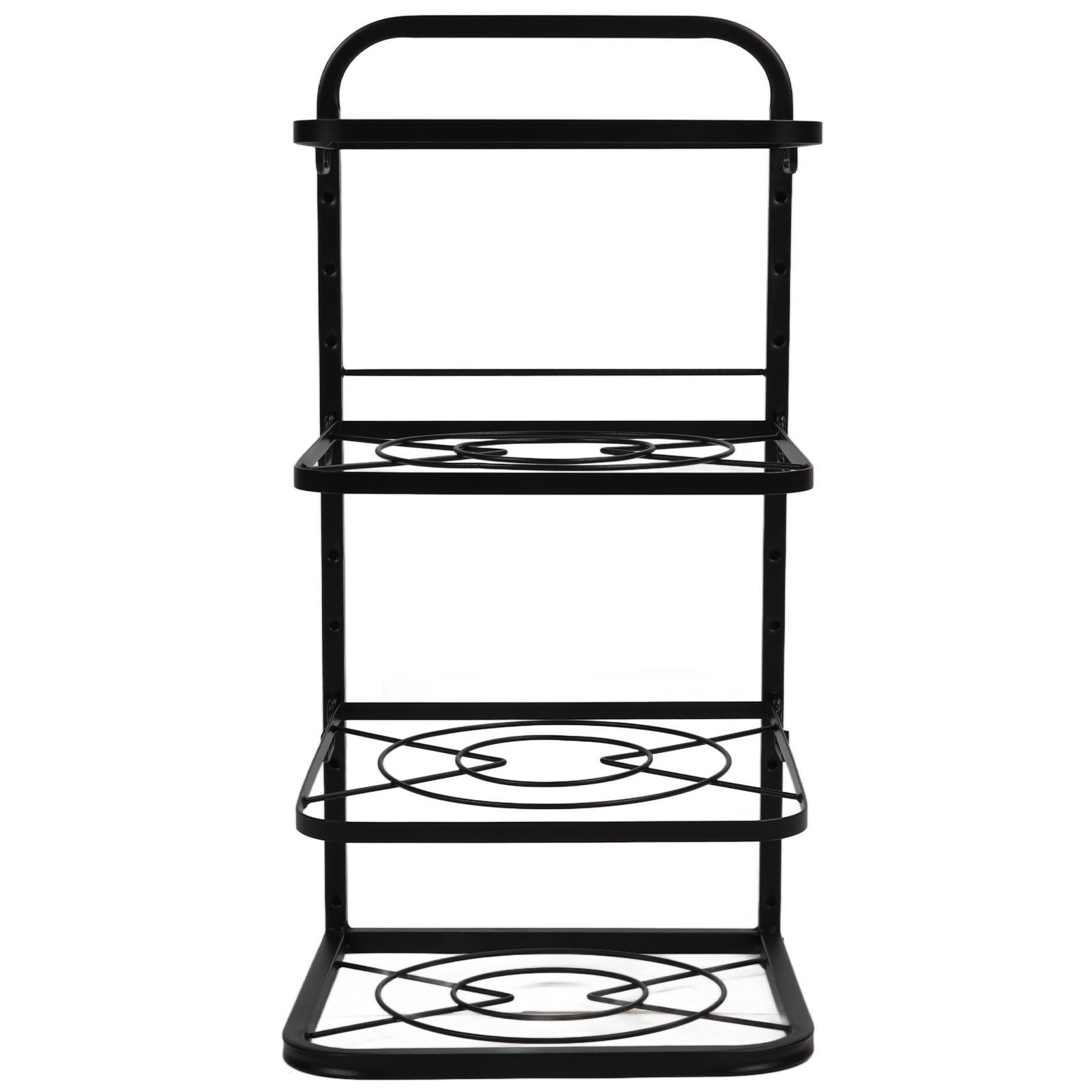 Kitchen Pots Organizer 4 Tiers Adjustable Height Space Saving Pan Rack for Under Sink Cabinet Countertop - Image 1