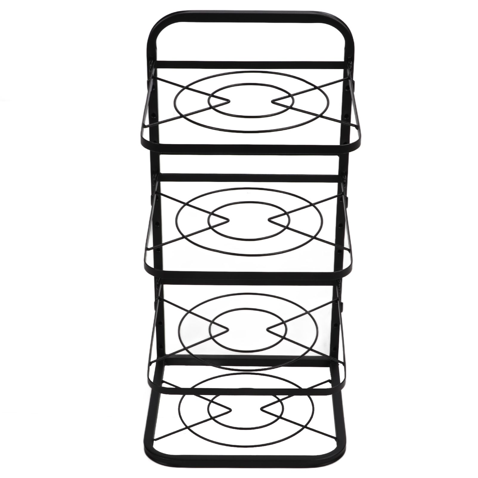 Kitchen Pots Organizer 4 Tiers Adjustable Height Space Saving Pan Rack for Under Sink Cabinet Countertop - Image 7