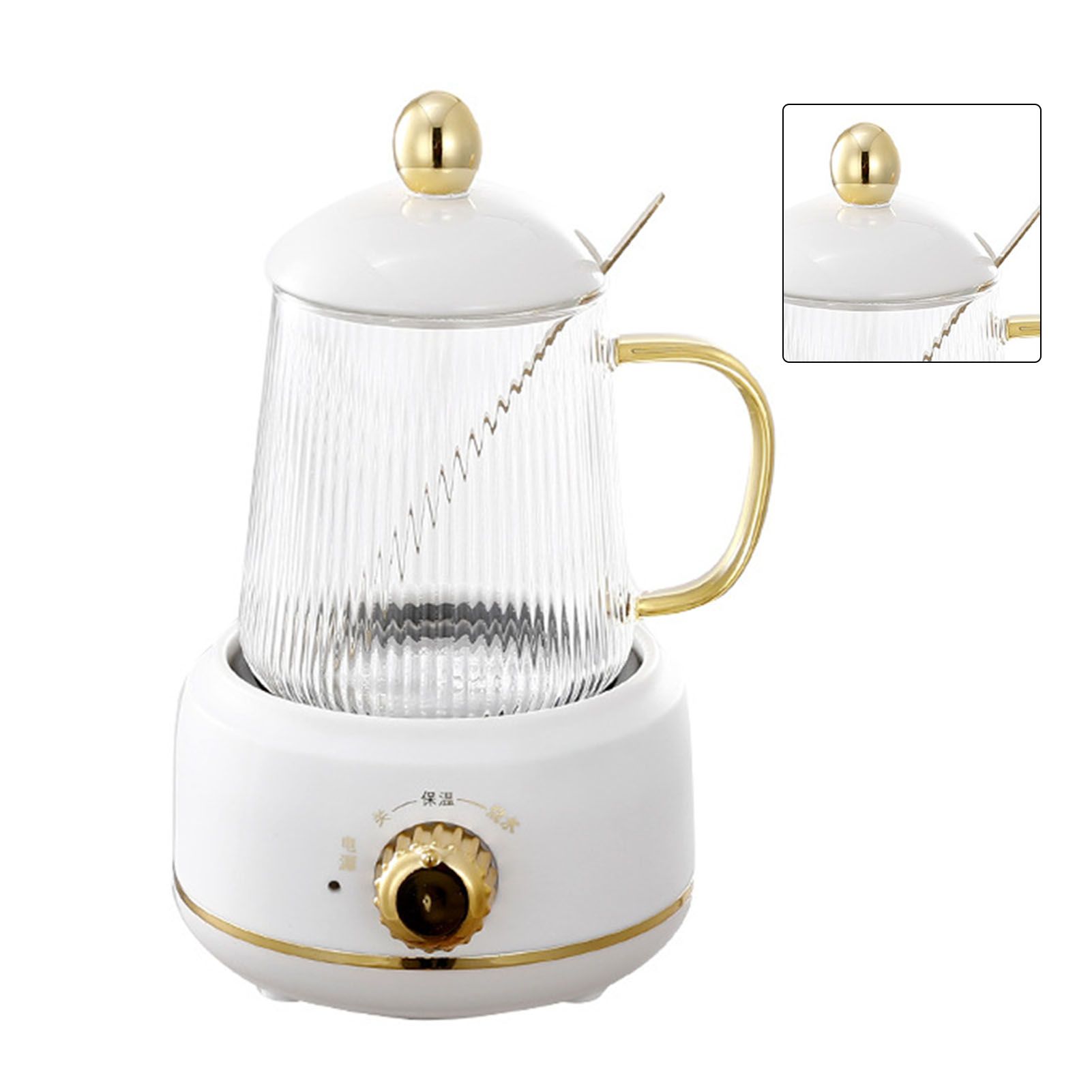 Portable Electric Kettle Stew Cup 450ML Health Cup Mini Slow Cooker Kettle Office Flower Teapot Split Tea Boiler AU Plug 220V - Image 2