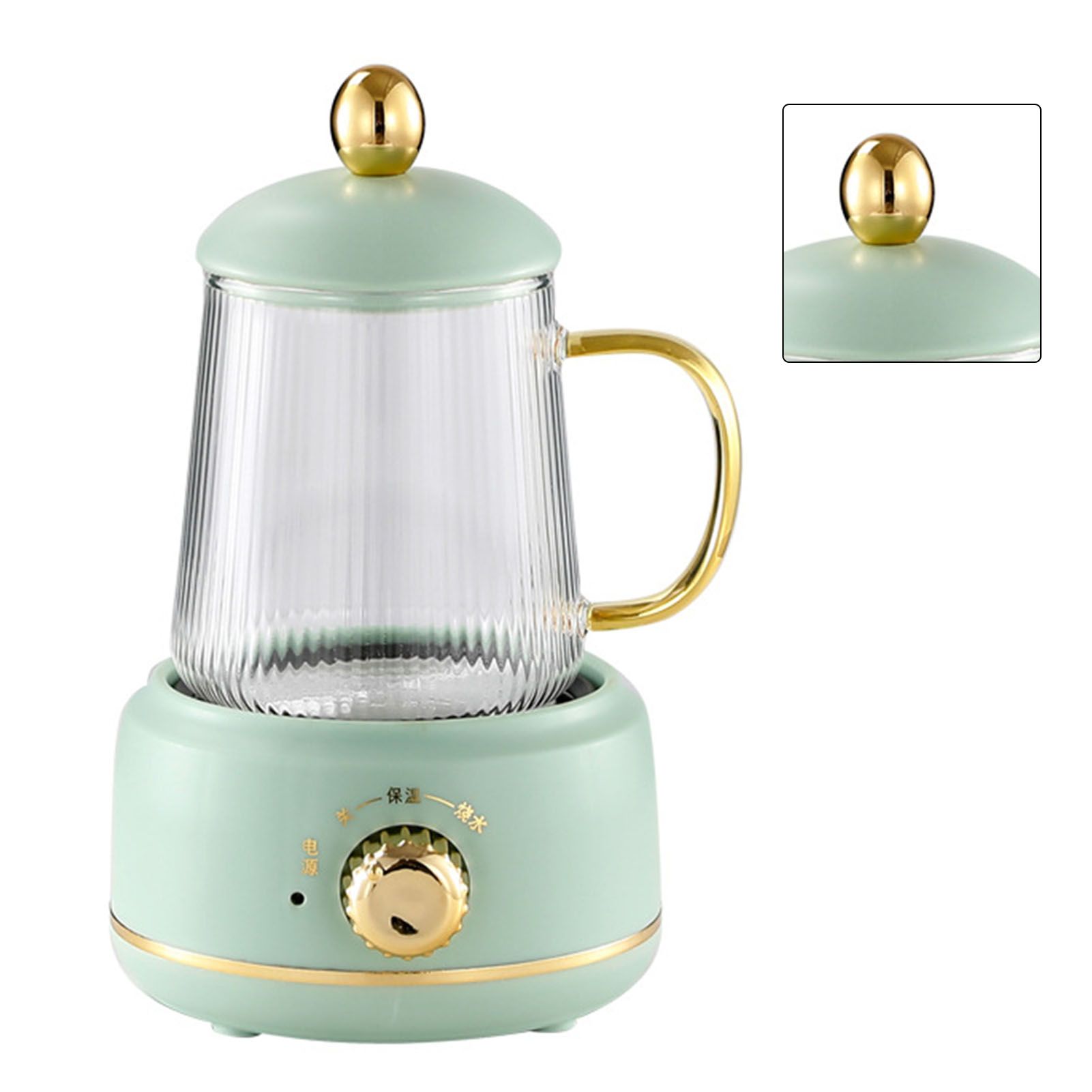 Portable Electric Kettle Stew Cup 450ML Health Cup Mini Slow Cooker Kettle Office Flower Teapot Split Tea Boiler AU Plug 220V Macaron 450ml - Image 2