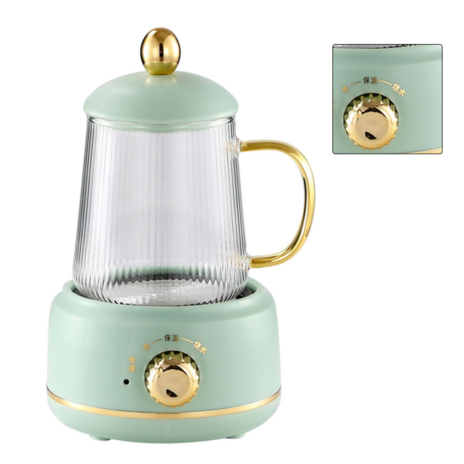 Portable Electric Kettle Stew Cup 450ML Health Cup Mini Slow Cooker Kettle Office Flower Teapot Split Tea Boiler AU Plug 220V Macaron 450ml - Image 3