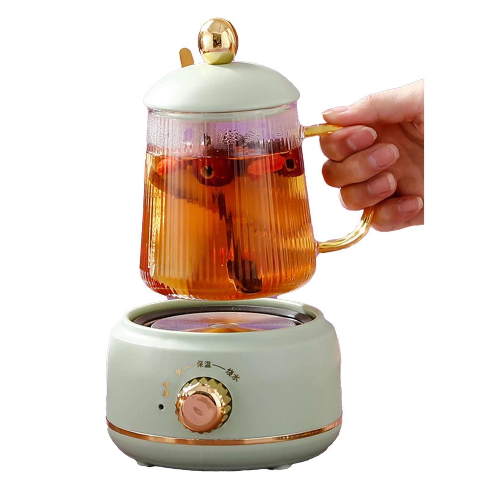 Portable Electric Kettle Stew Cup 450ML Health Cup Mini Slow Cooker Kettle Office Flower Teapot Split Tea Boiler AU Plug 220V Macaron 450ml - Image 4