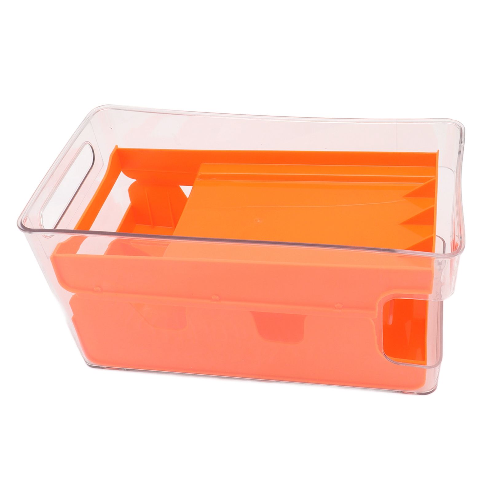 2 Tier Soda Can Rack Beverage Can Can Storage Holder Can Holder for Pantry Refrigerator Orange - Image 4