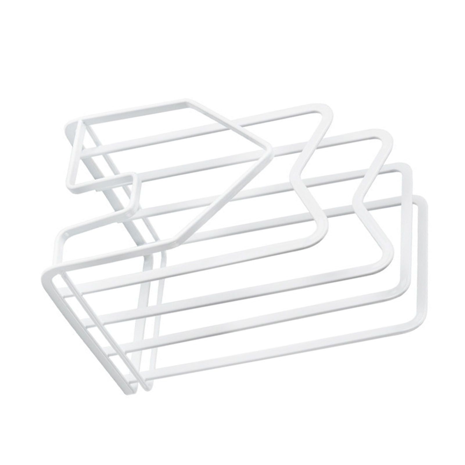 Chopping Board Storage Rack Multifunctional Pot Pan Lid Stand Holder Iron Good Ventilation Kitchen Countertop Organizer White Standard - Image 4