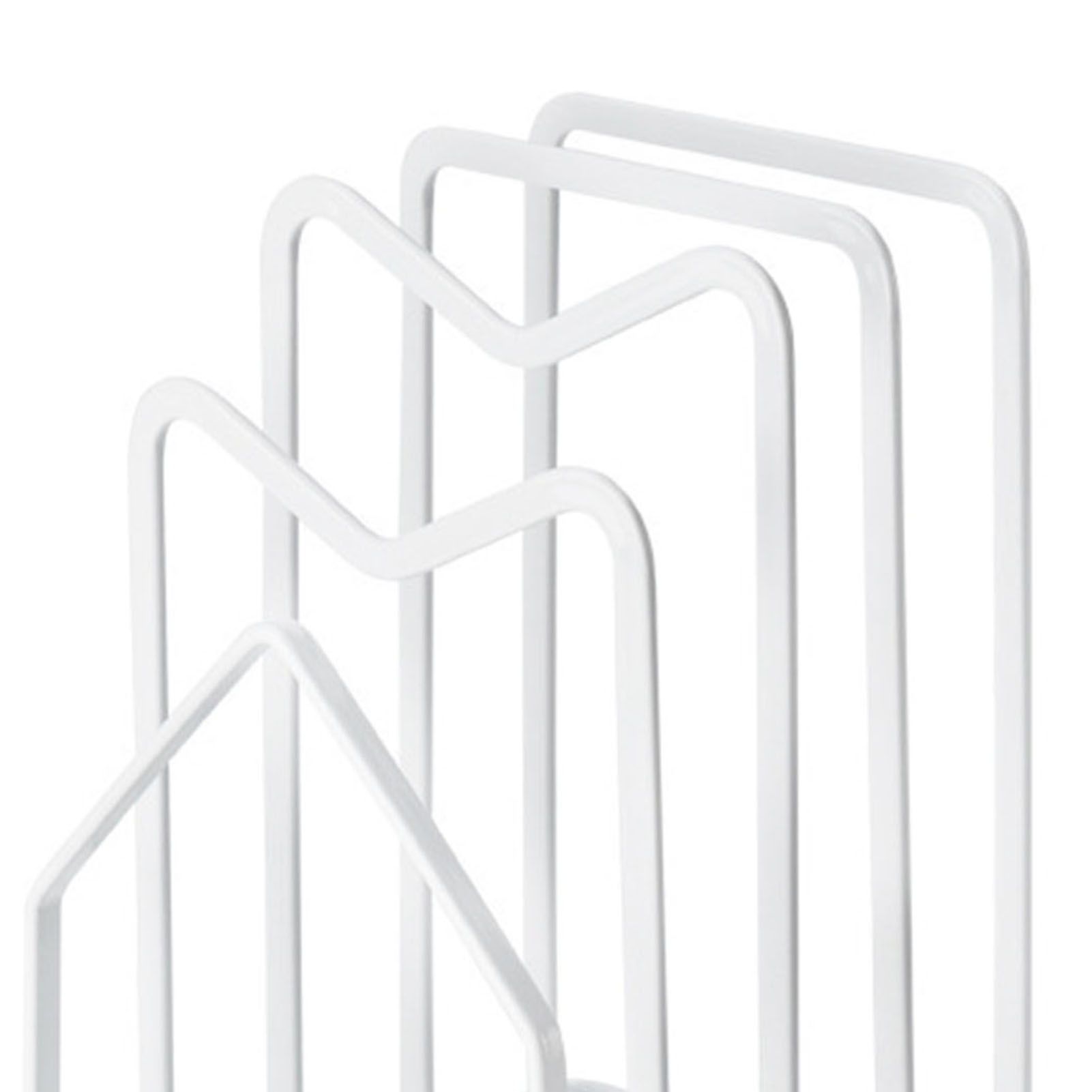 Chopping Board Storage Rack Multifunctional Pot Pan Lid Stand Holder Iron Good Ventilation Kitchen Countertop Organizer White Standard - Image 8